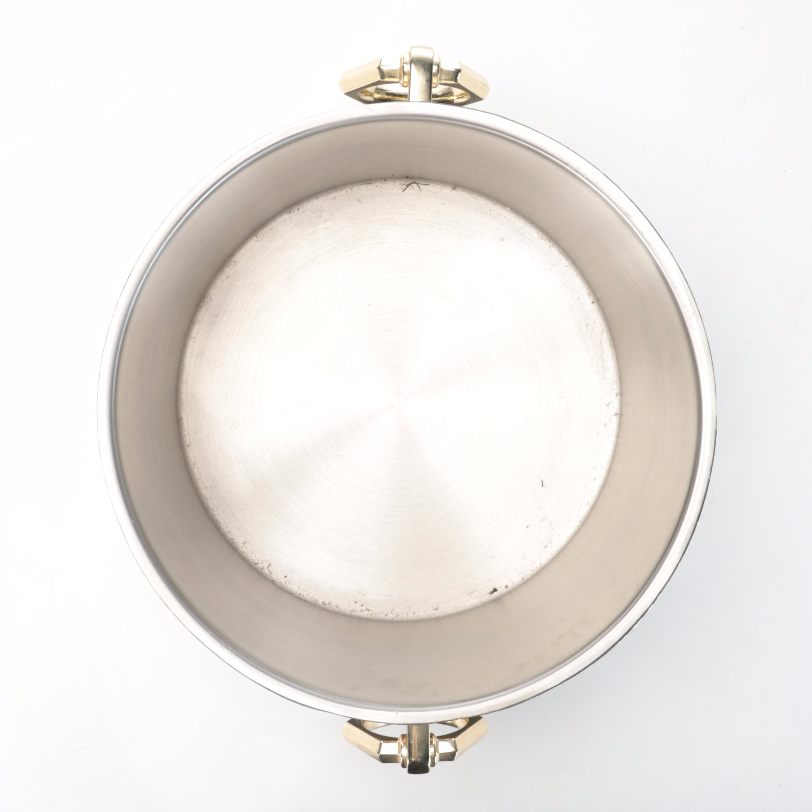 Frontgate Metal and Embossed Leather Beverage Tub