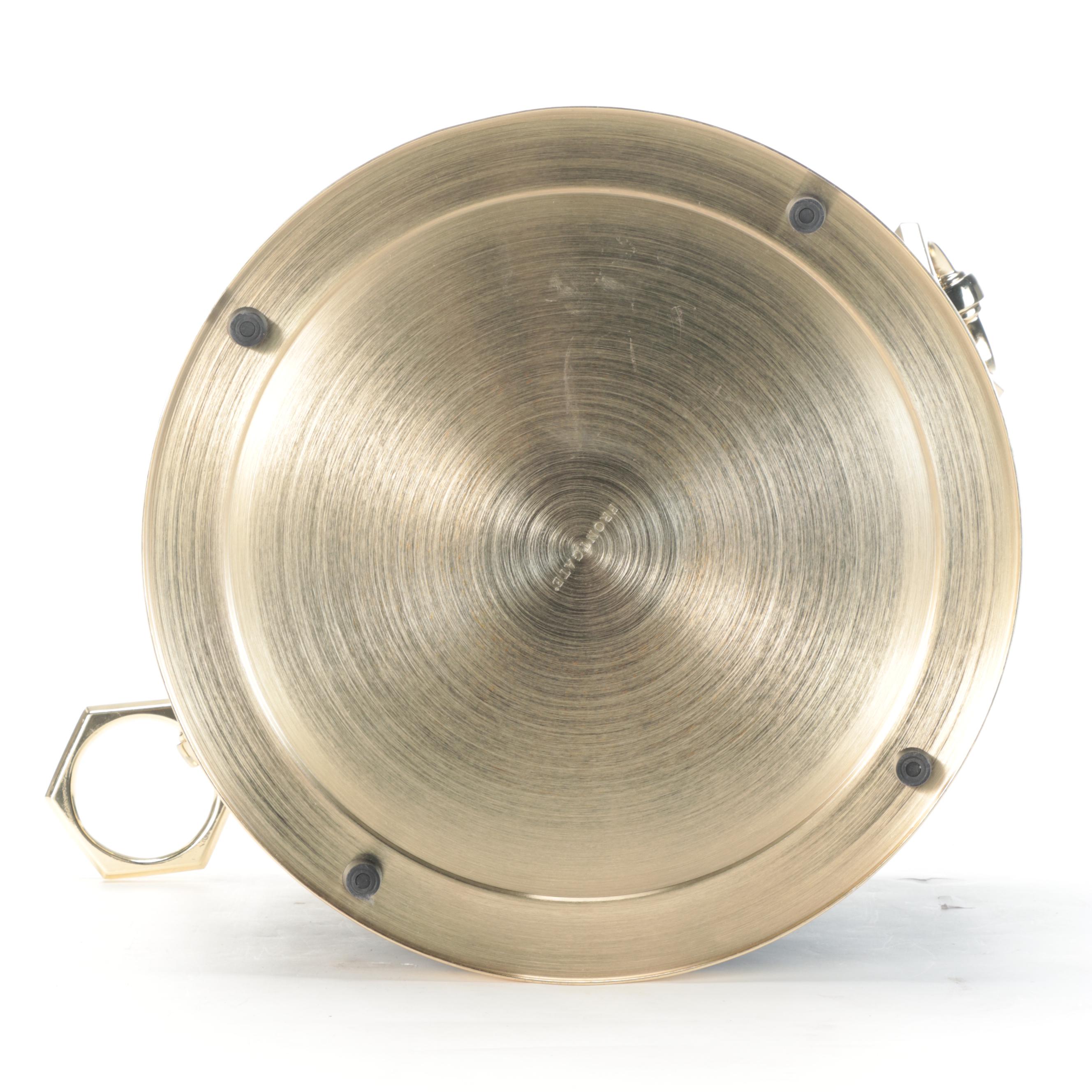 Frontgate Metal and Embossed Leather Beverage Tub