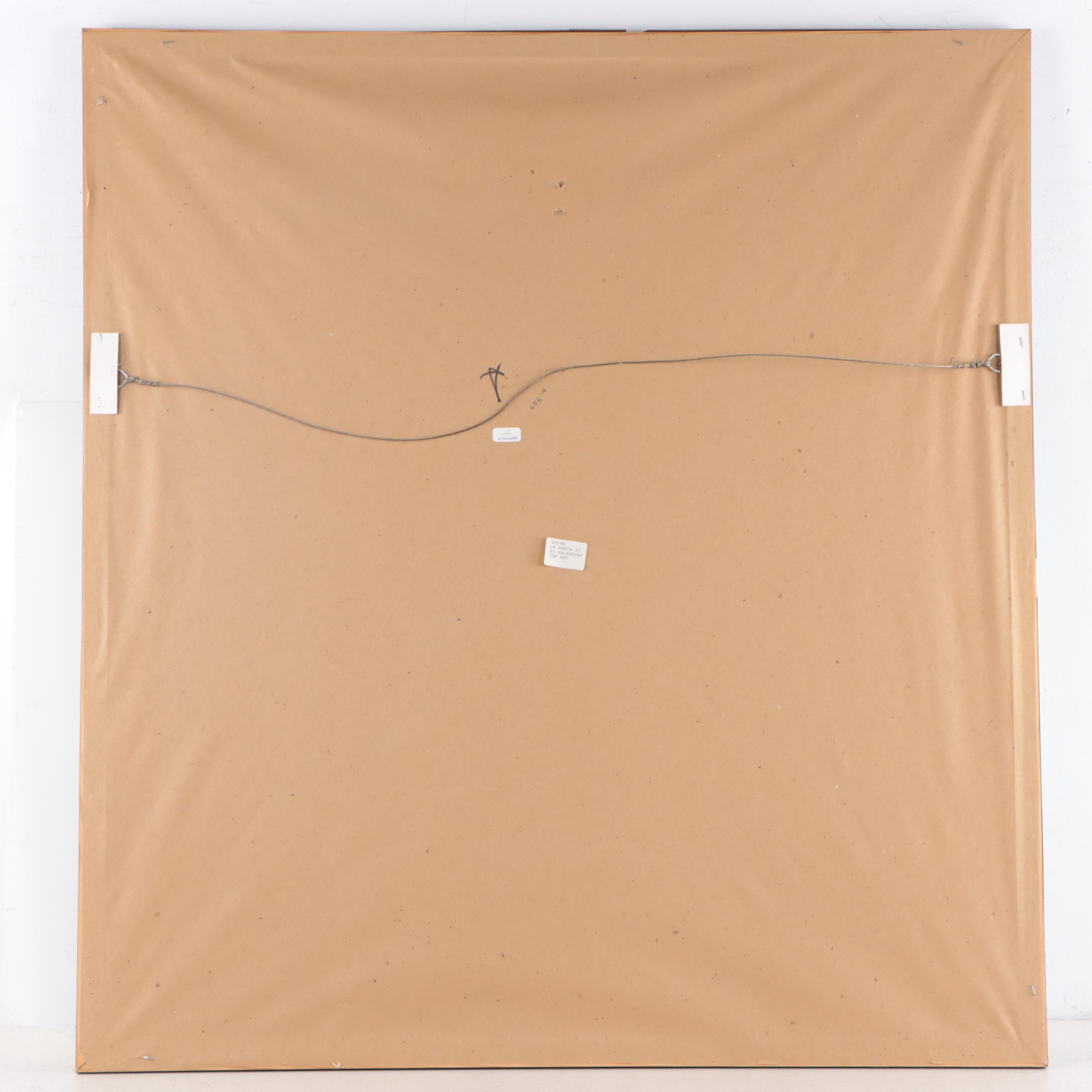 Abstract Embellished Offset Lithograph After Walter Valentini, Late 20th Century