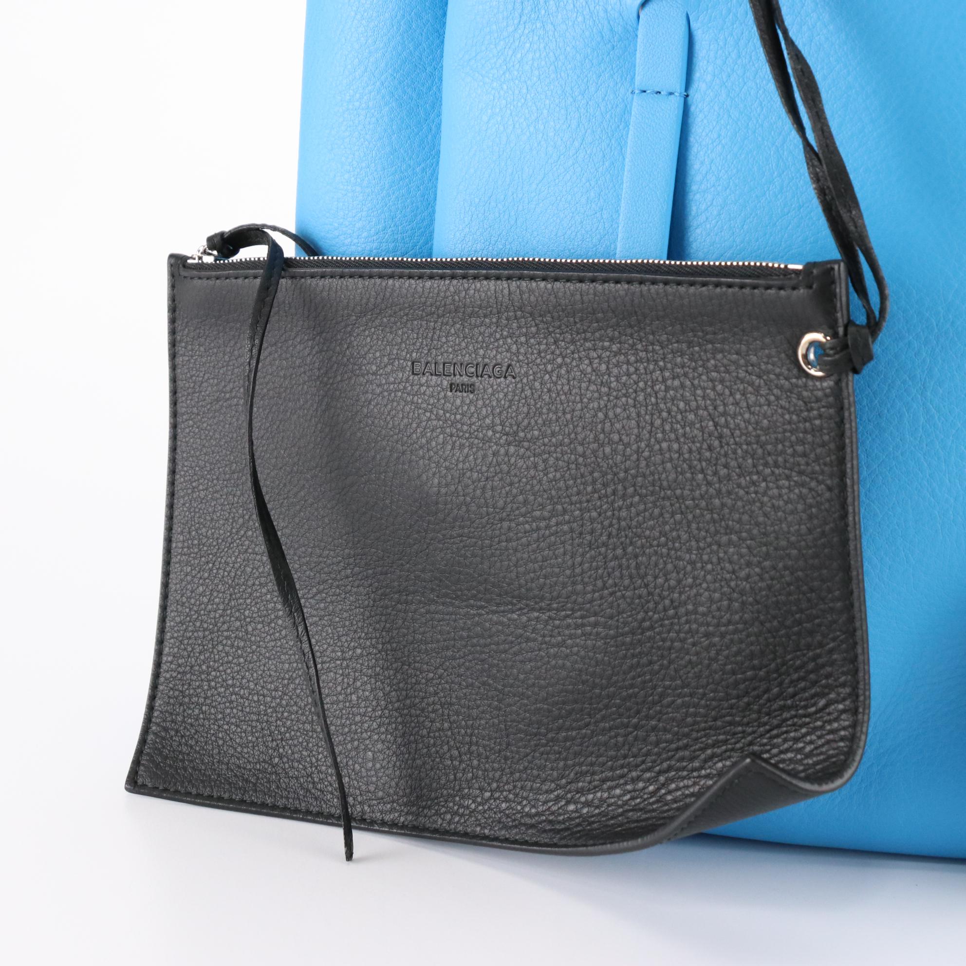 Balenciaga Everyday Tote in Leather with Zip Pouch and Compact Mirror