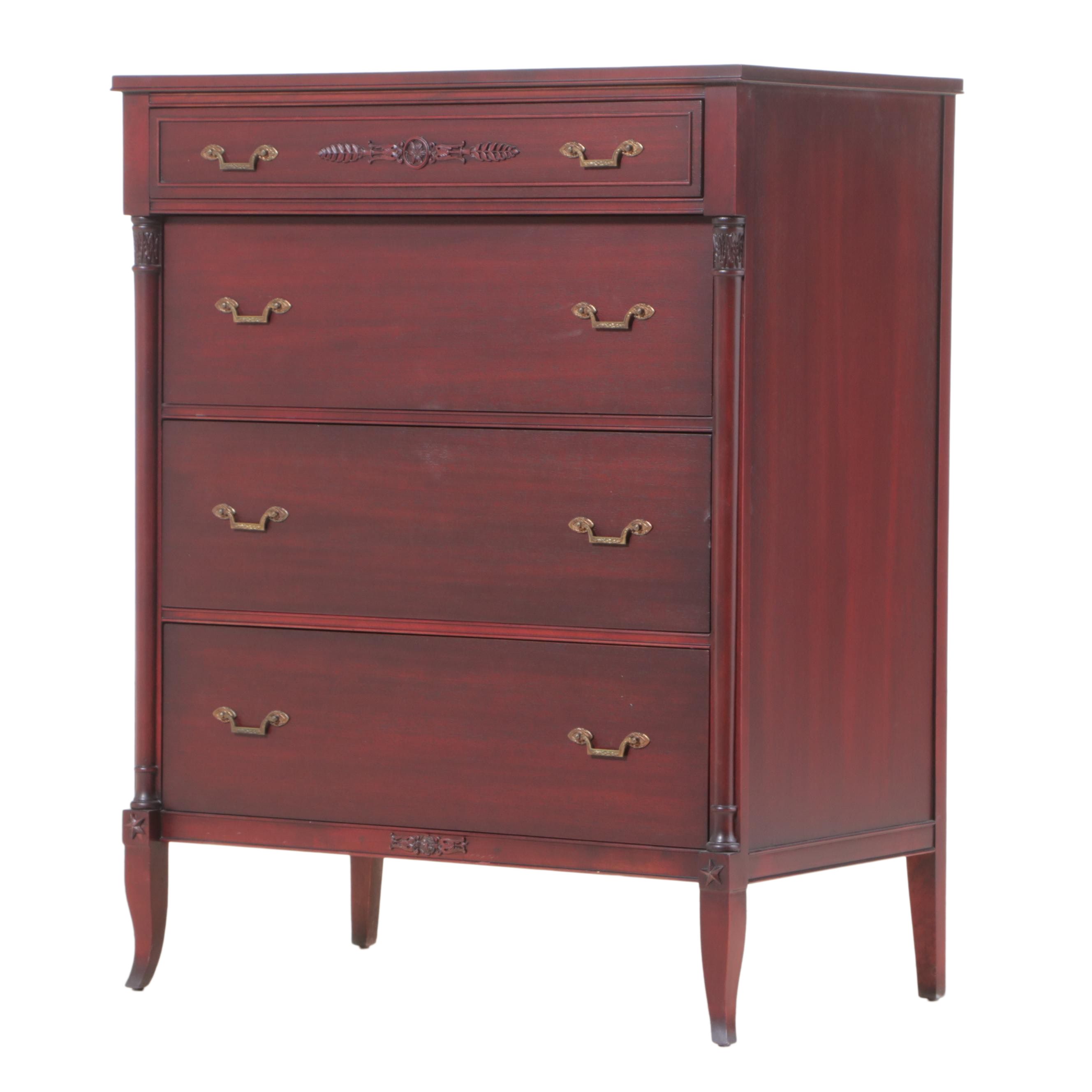 Northern Furniture Co. Neoclassical Style Mahogany Four-Drawer Chest