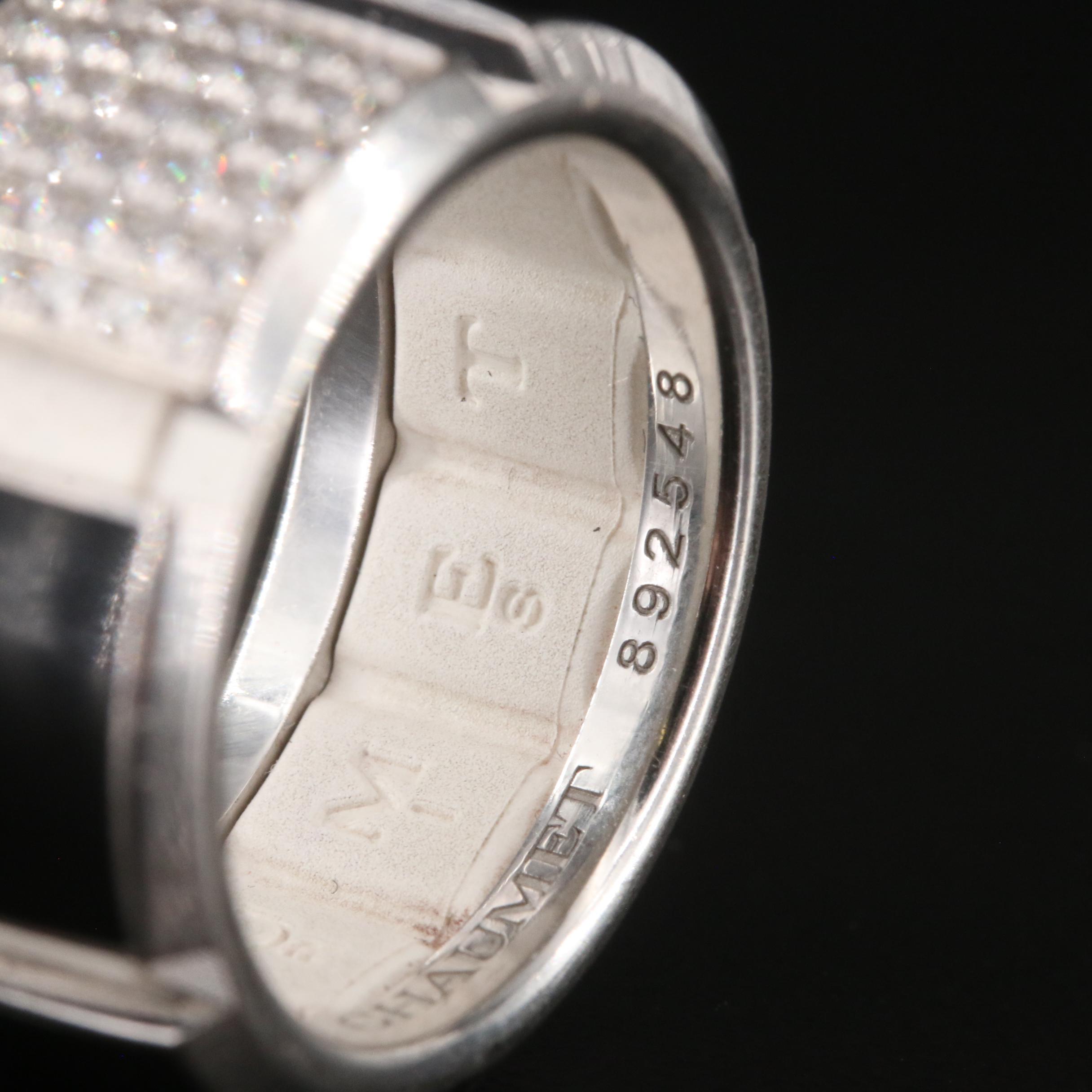 Chaumet "Class One" 18K Black Onyx and Diamond Band