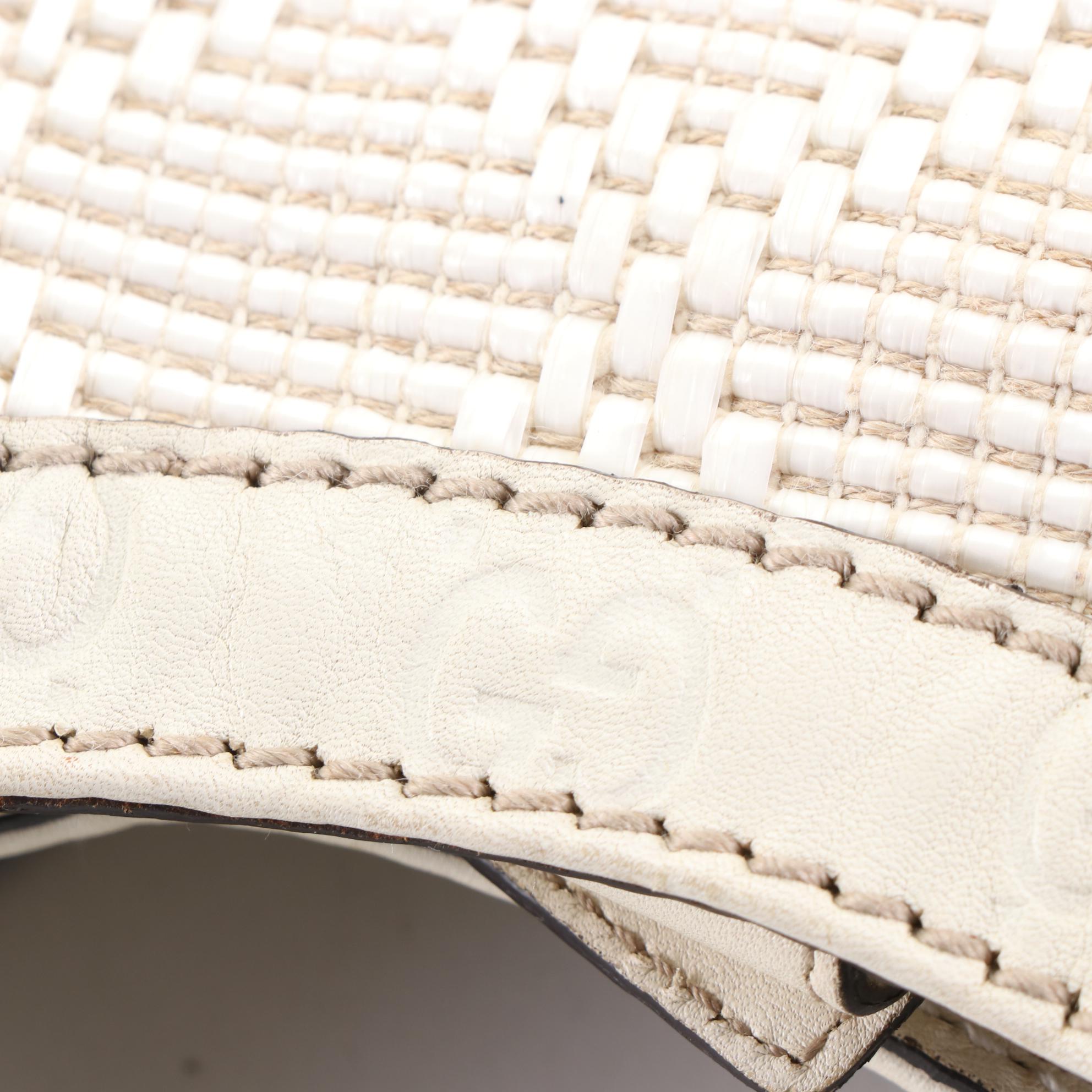 Gucci Sukey Tote in Diamante Woven Raffia with Guccissima Leather Trim