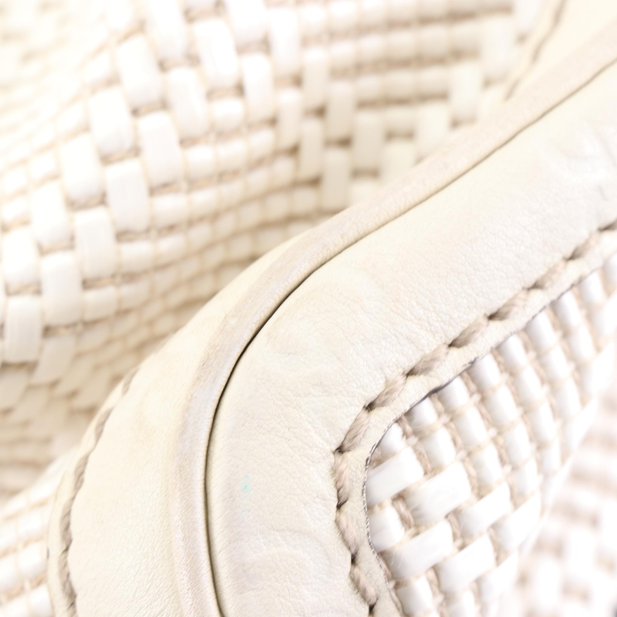 Gucci Sukey Tote in Diamante Woven Raffia with Guccissima Leather Trim