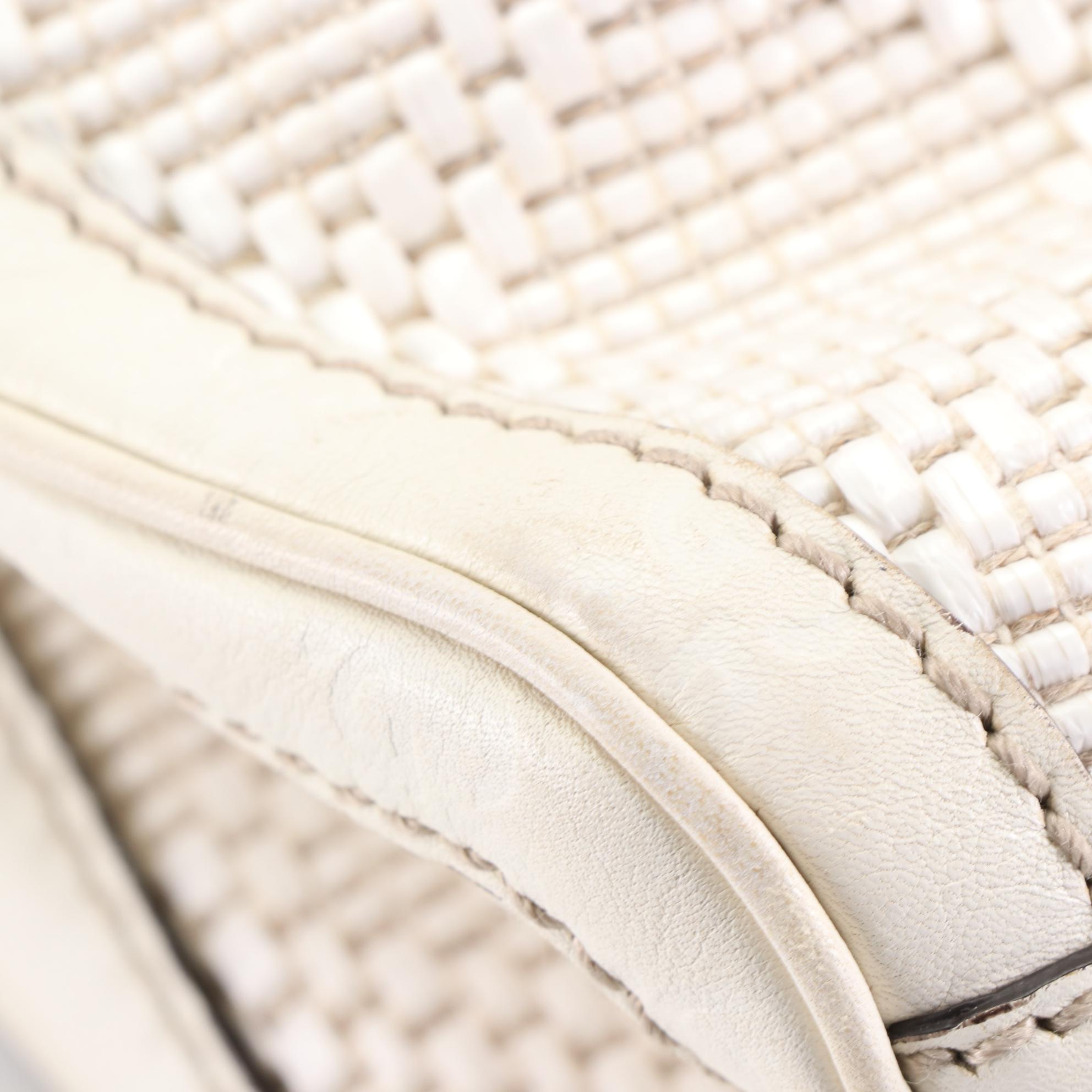 Gucci Sukey Tote in Diamante Woven Raffia with Guccissima Leather Trim