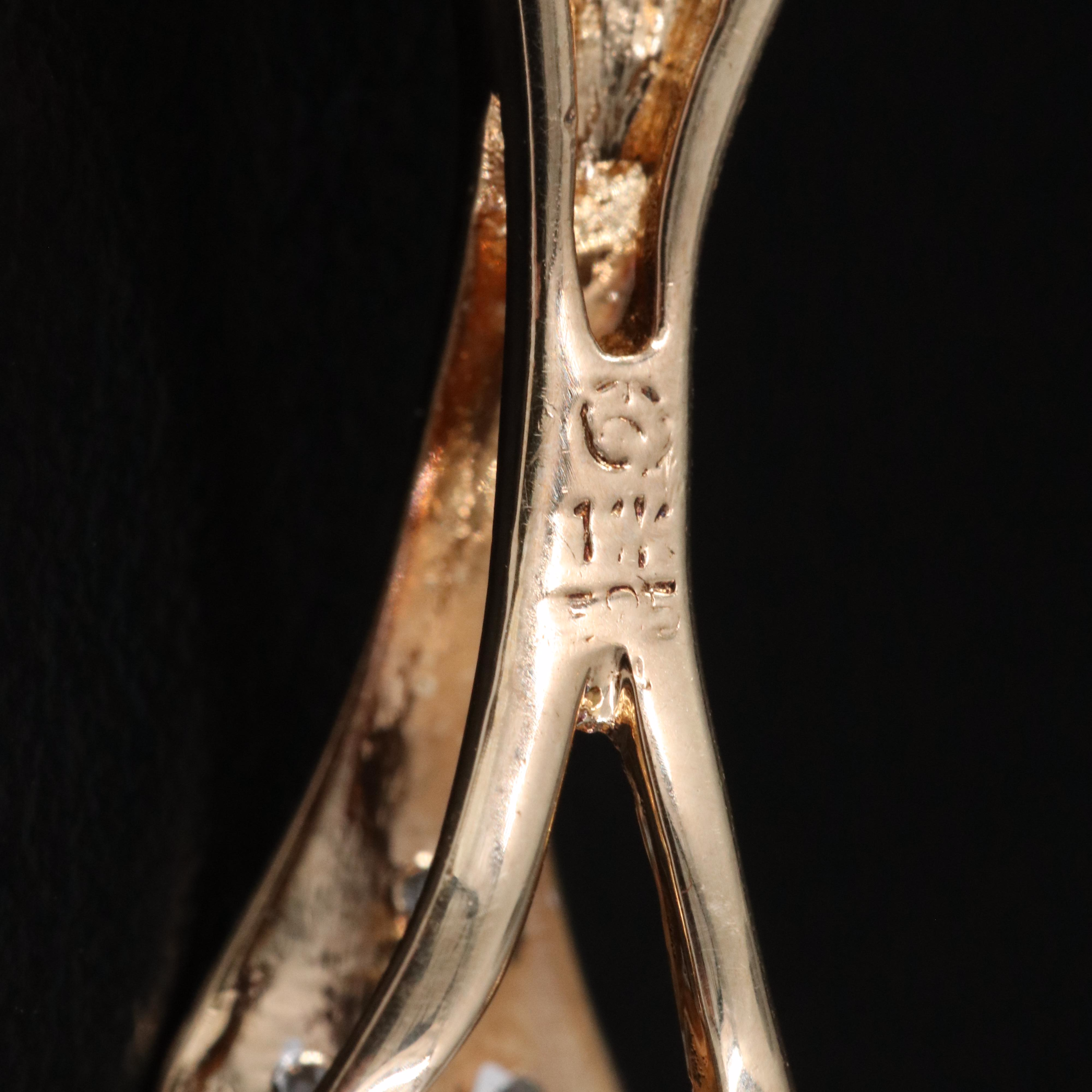 14K 1.00 CT Emerald and Diamond Pendant