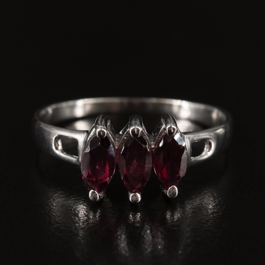 Sterling Rhodolite Garnet Ring