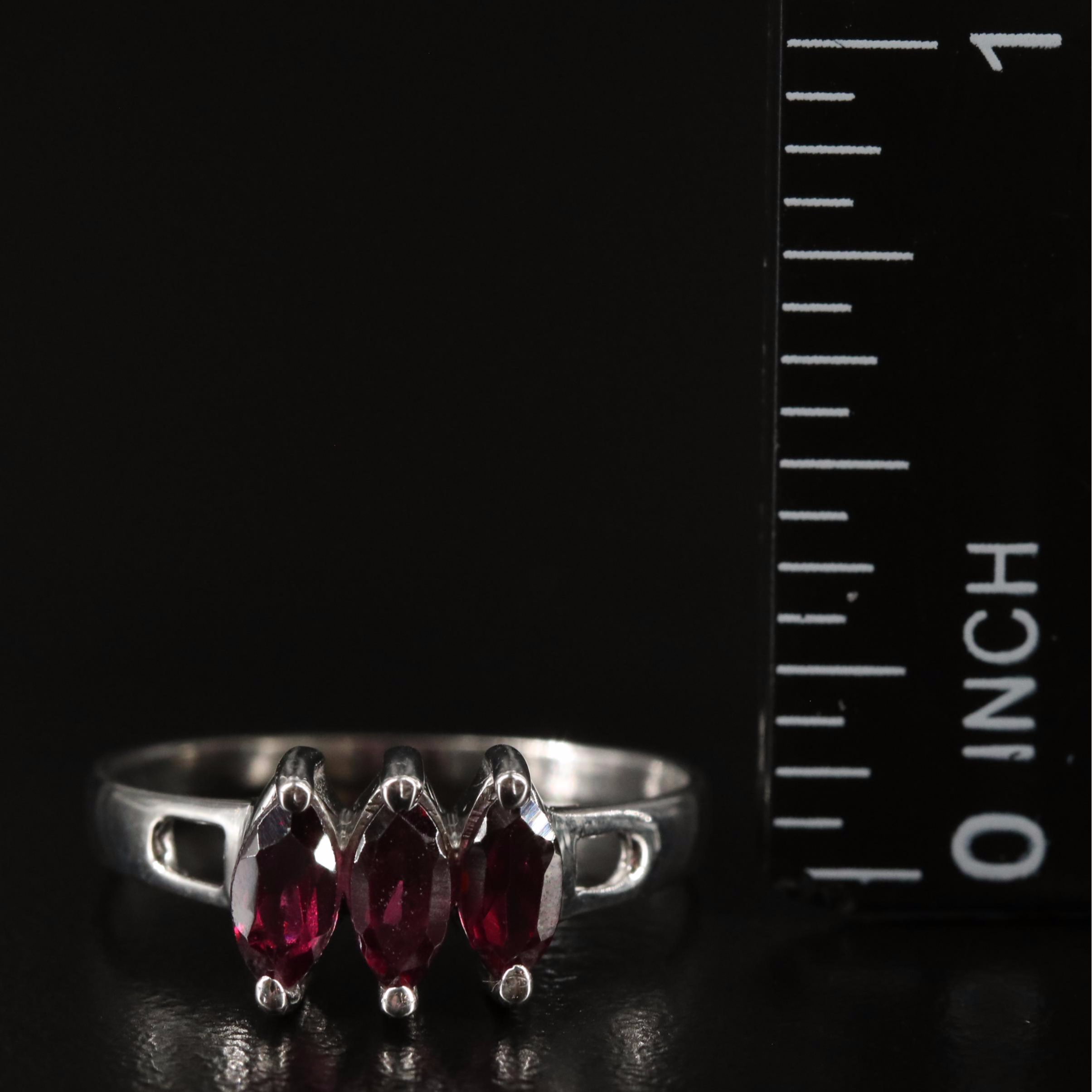 Sterling Rhodolite Garnet Ring