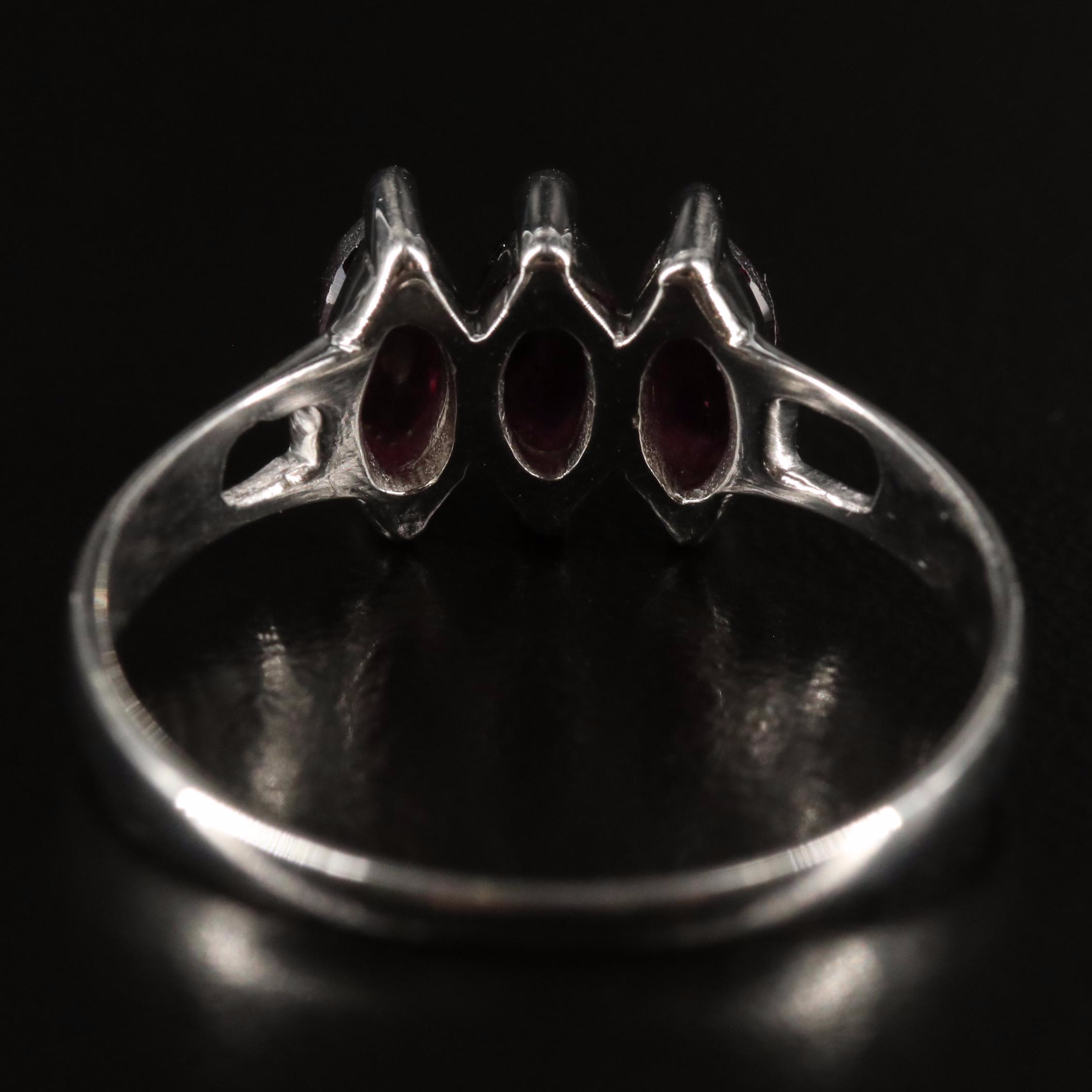 Sterling Rhodolite Garnet Ring