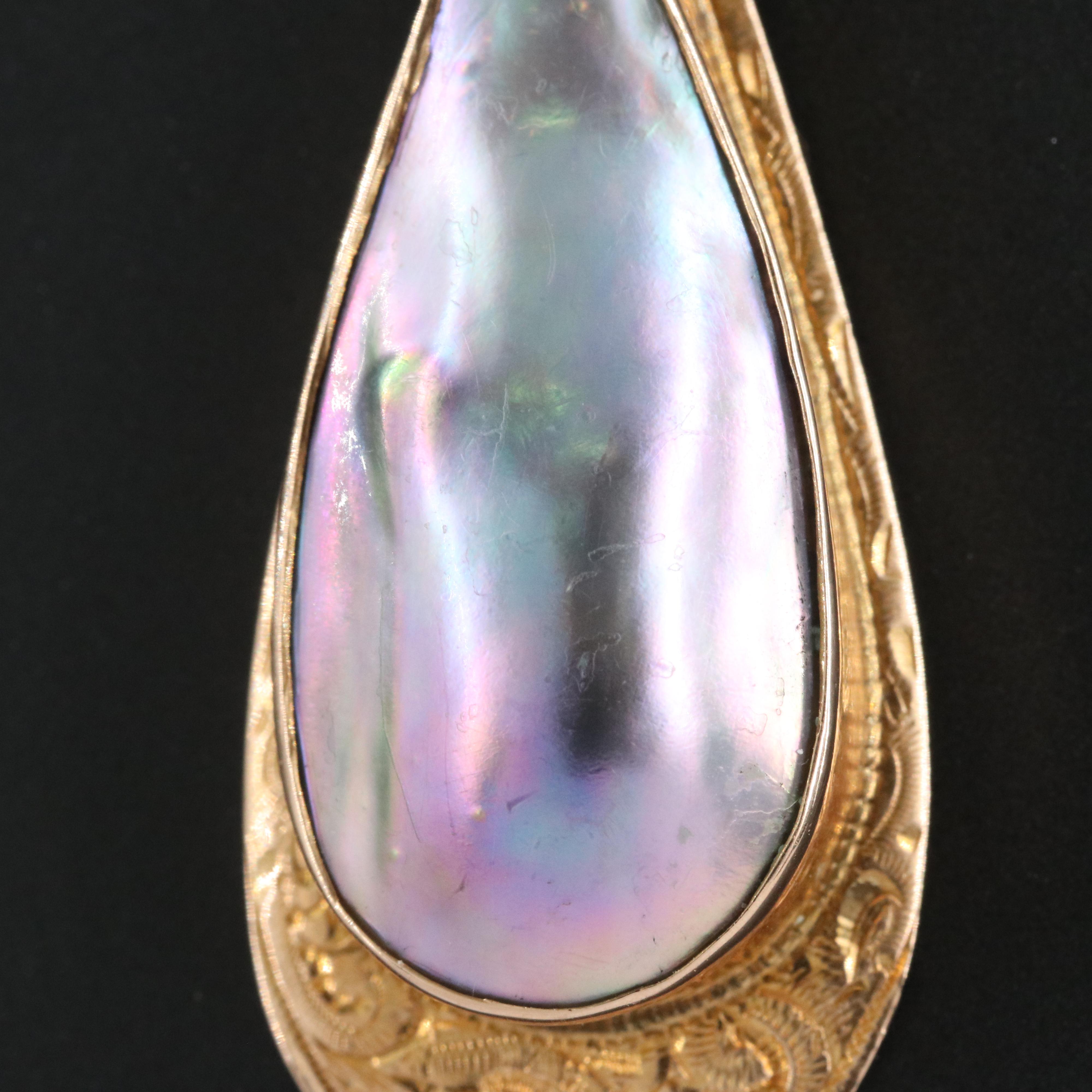 14K 30.00 x 13.00 mm Pearl Pendant