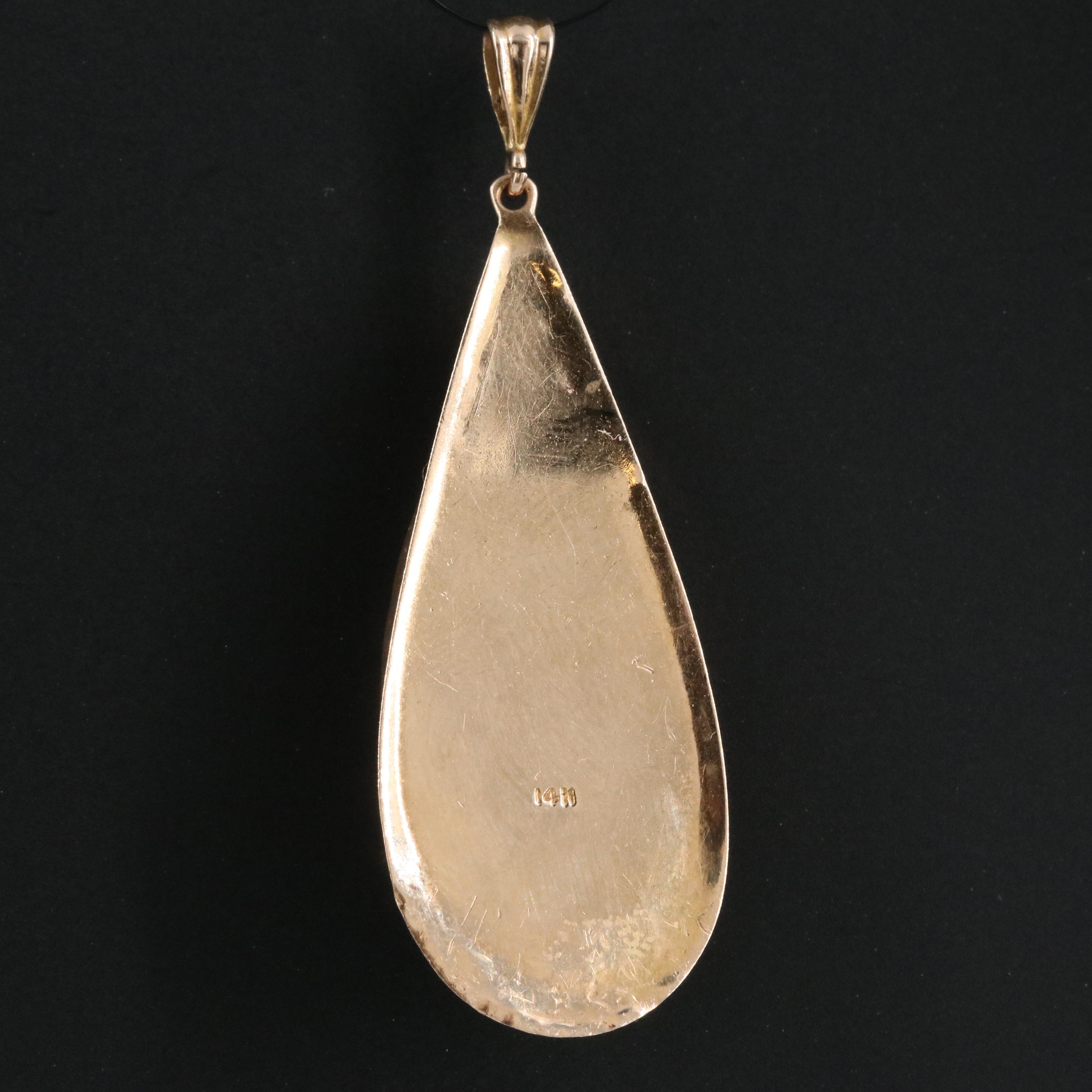 14K 30.00 x 13.00 mm Pearl Pendant