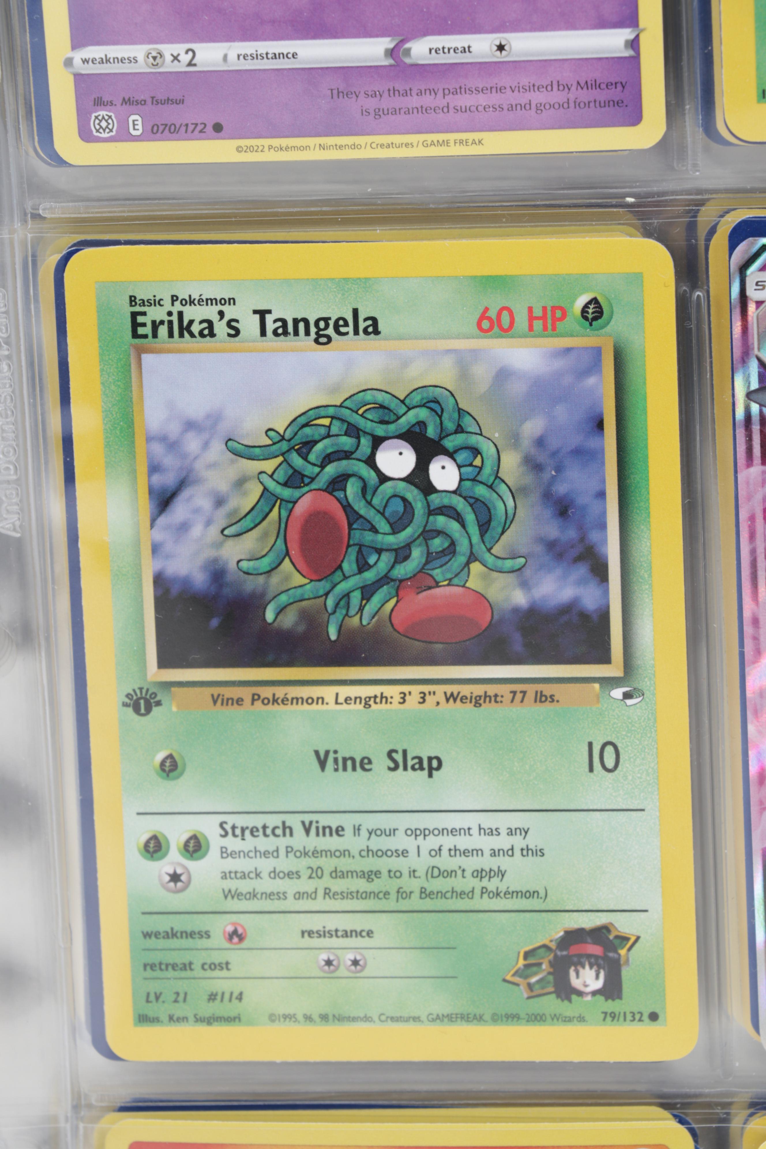 Pokémon Trading Cards Including "Feebas" and First Edition "Brock's Onix"