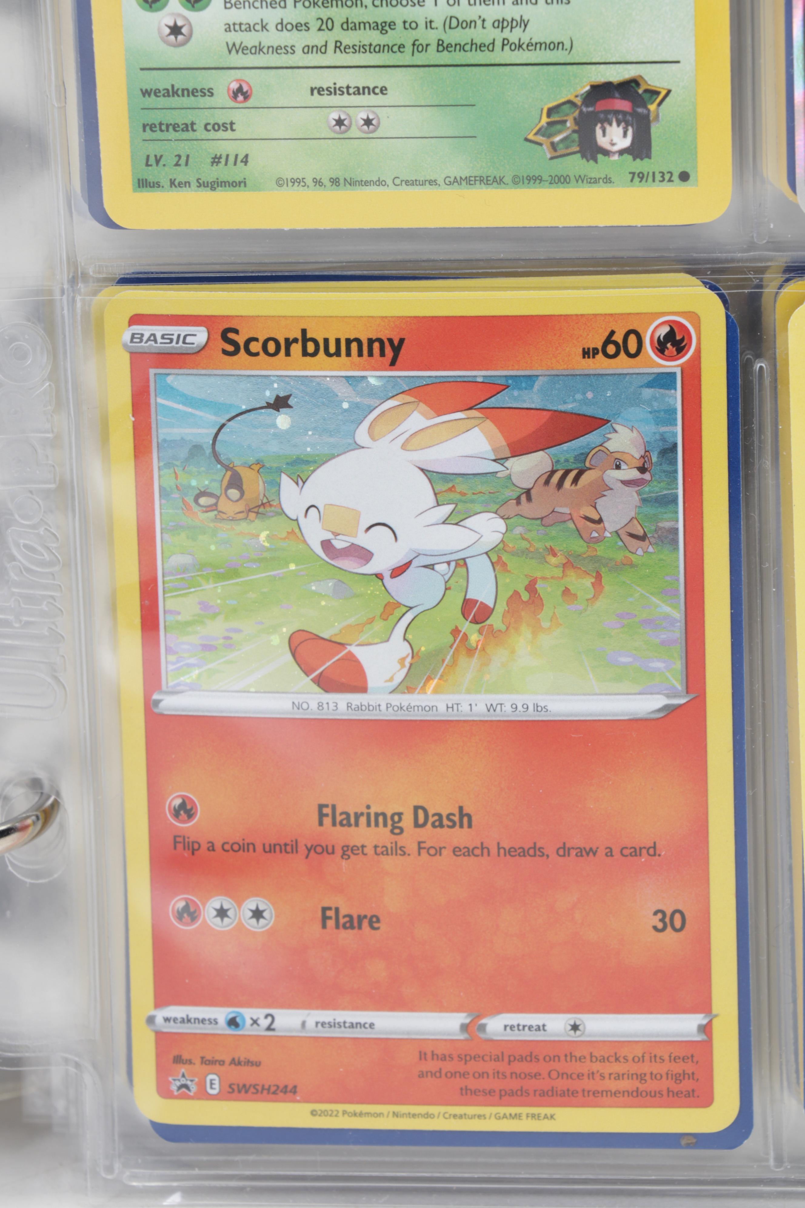 Pokémon Trading Cards Including "Feebas" and First Edition "Brock's Onix"