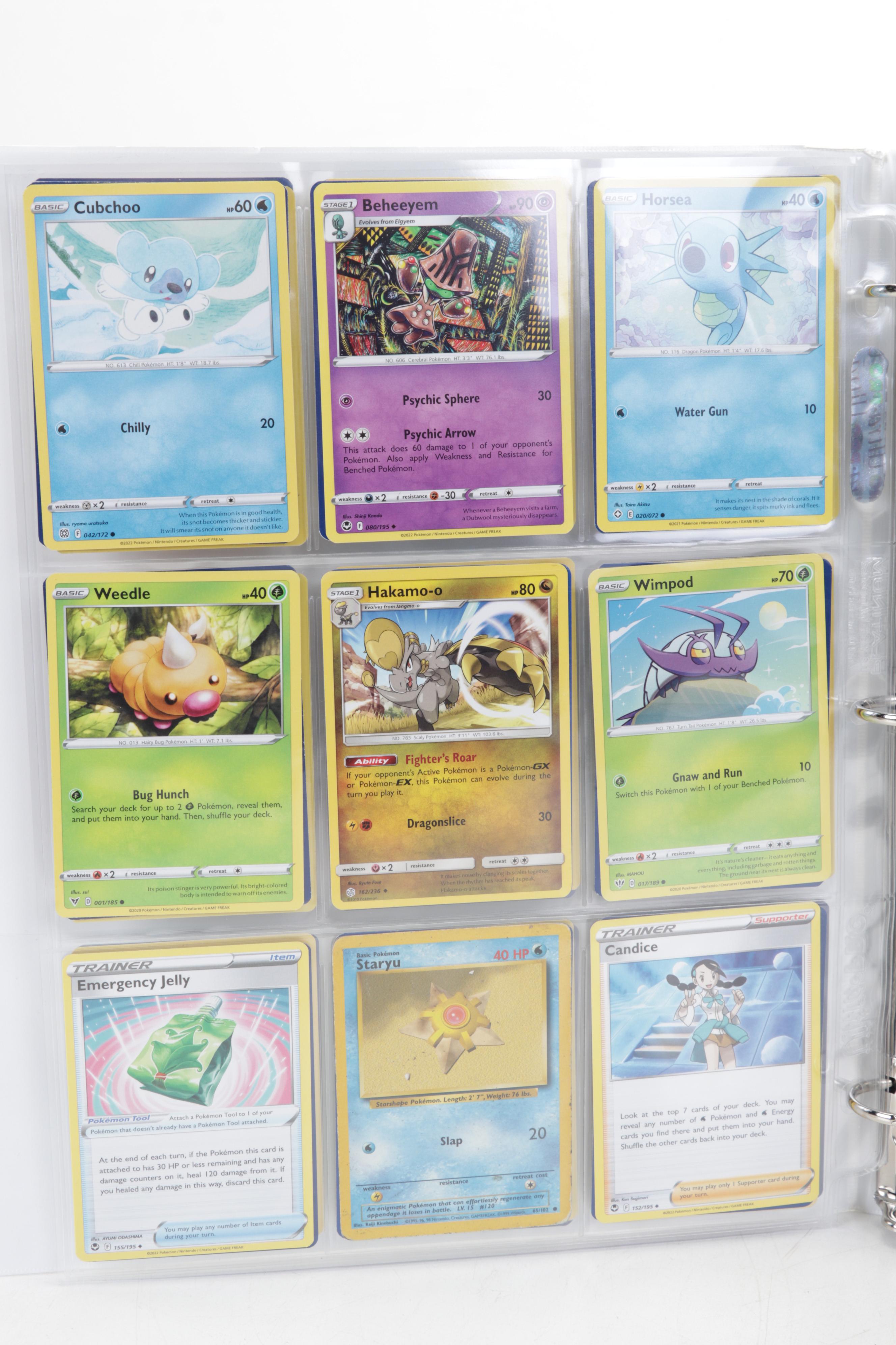 Pokémon Trading Cards Including "Feebas" and First Edition "Brock's Onix"