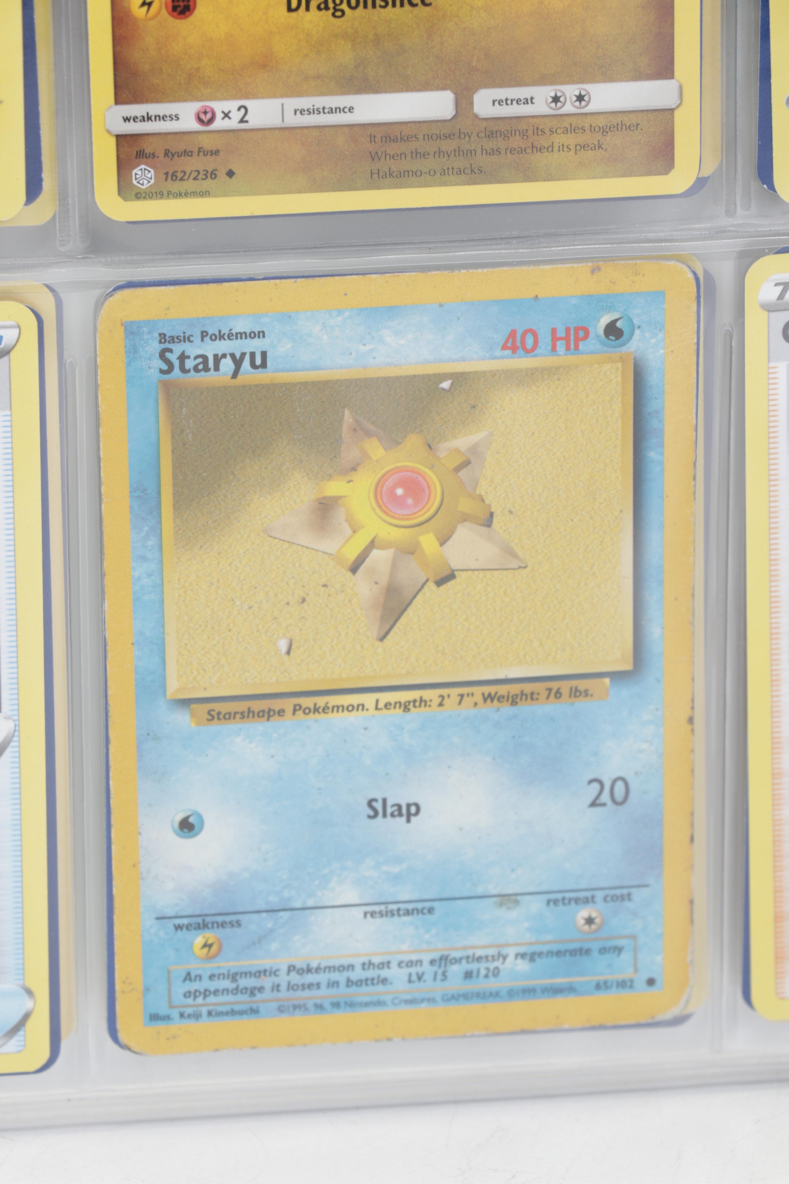 Pokémon Trading Cards Including "Feebas" and First Edition "Brock's Onix"