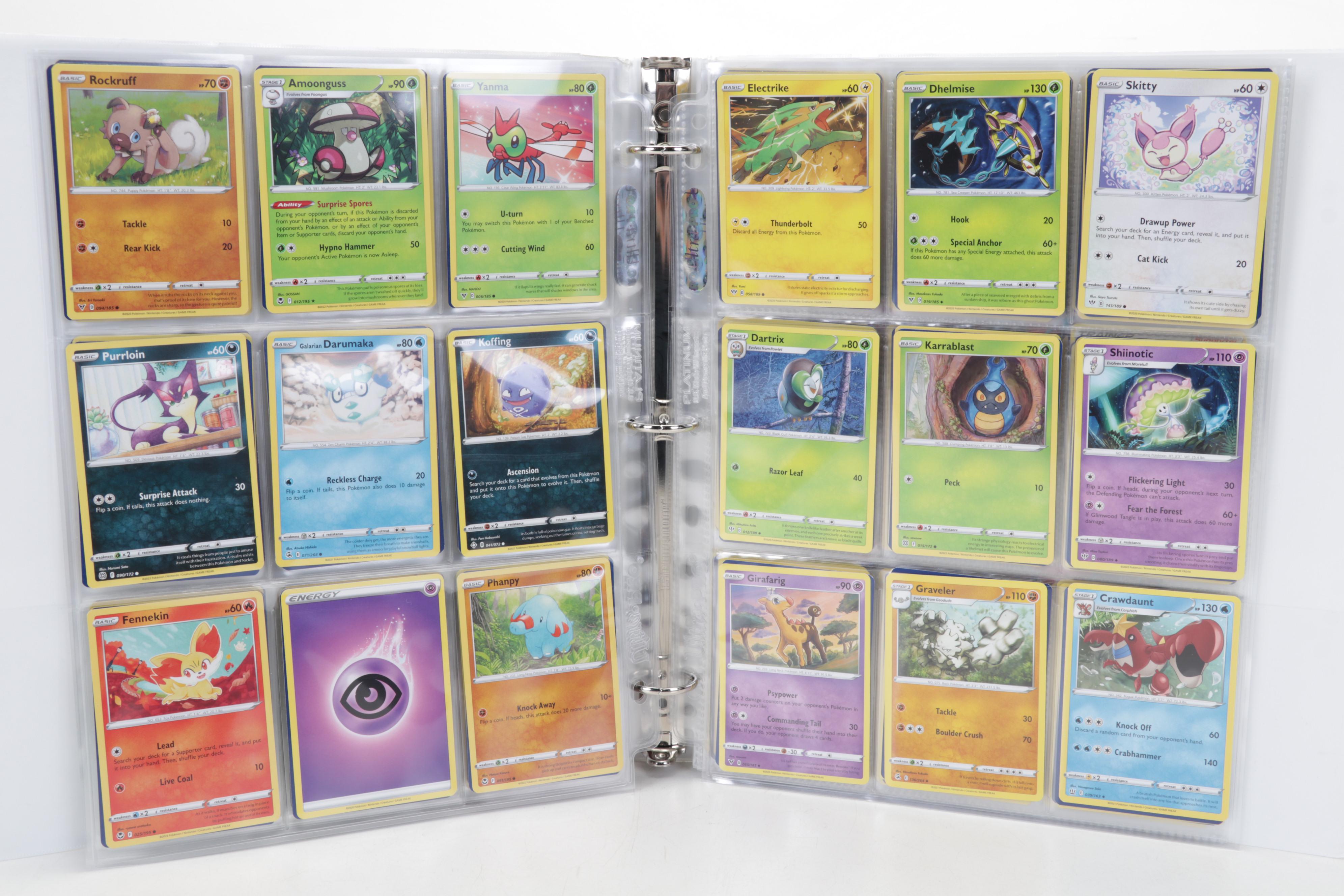 Pokémon Trading Cards Including "Feebas" and First Edition "Brock's Onix"
