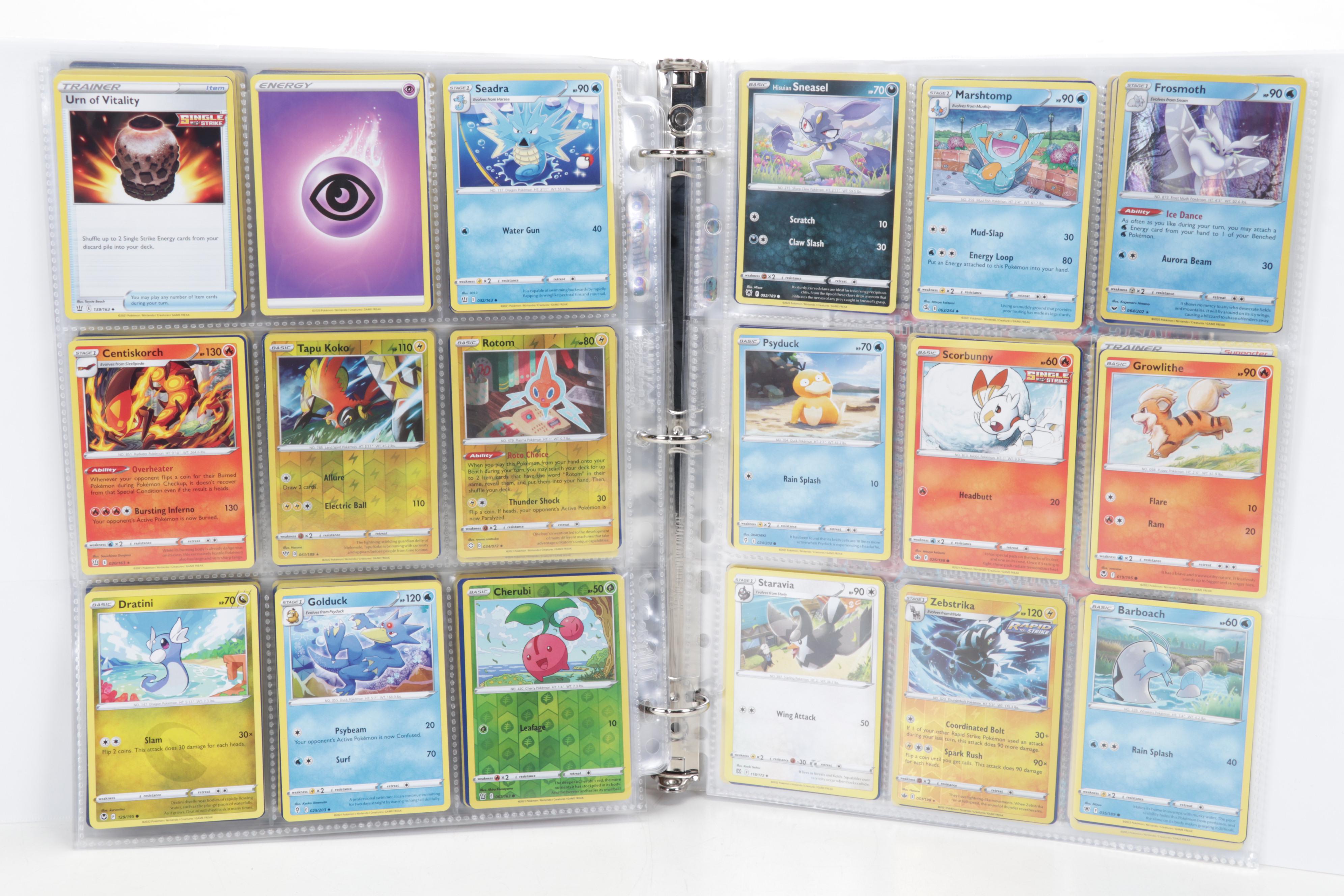 Pokémon Trading Cards Including "Feebas" and First Edition "Brock's Onix"
