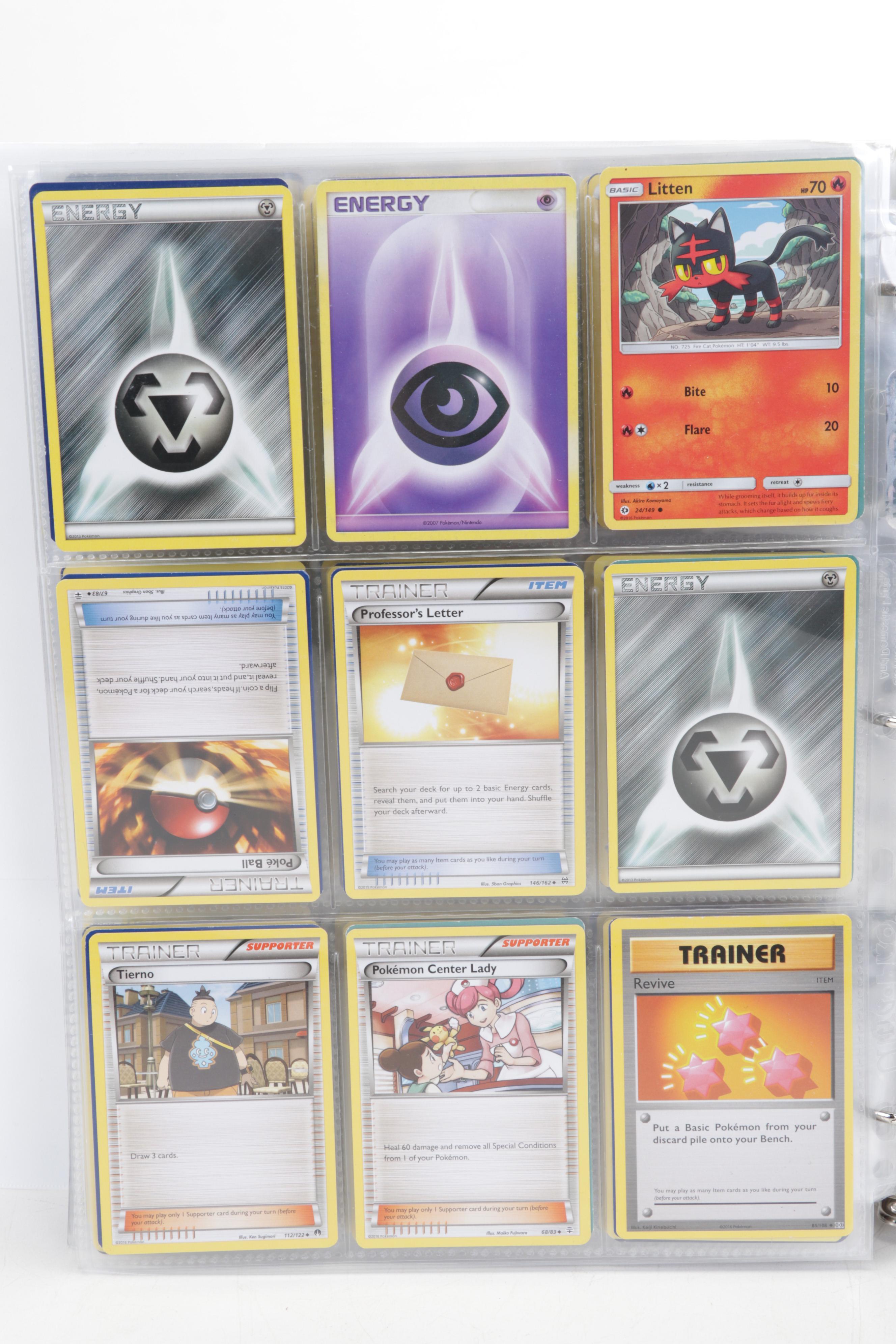 Pokémon Trading Cards Including "Feebas" and First Edition "Brock's Onix"