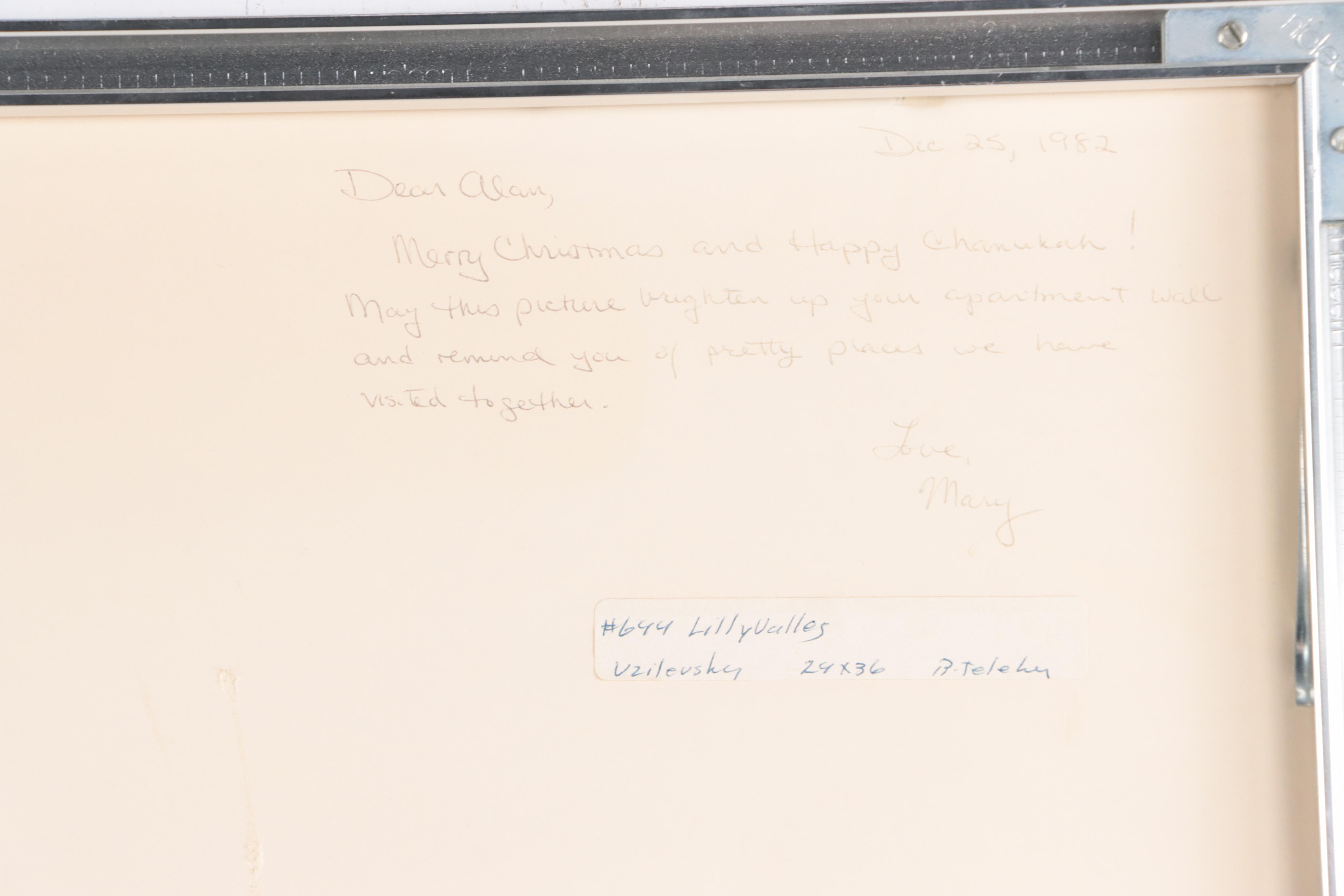 Offset Lithograph After Marcus Uzilevsky "Lily of the Valley," Late 20th Century