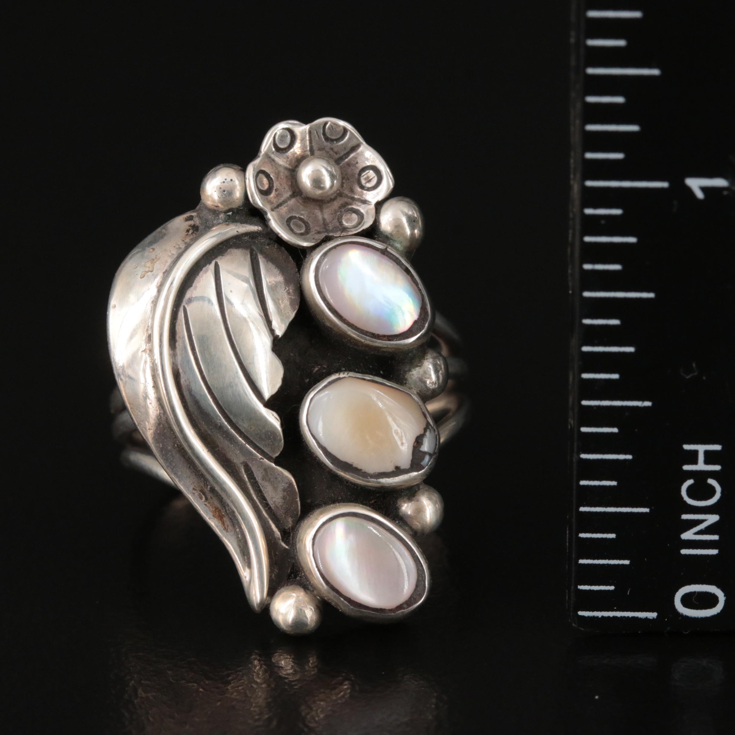 Turquoise, Shell and Mother-of-Pearl Included in Southwestern Ring Selection