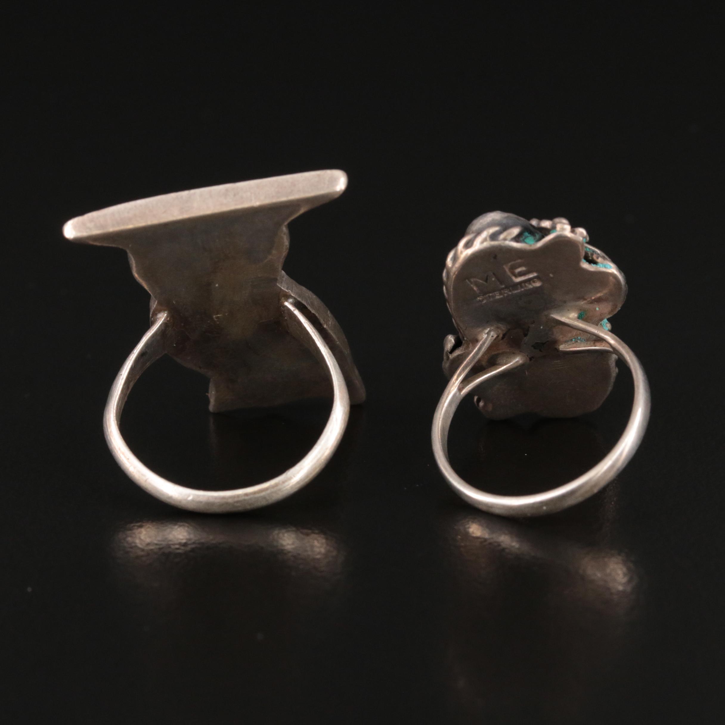 Turquoise, Shell and Mother-of-Pearl Included in Southwestern Ring Selection