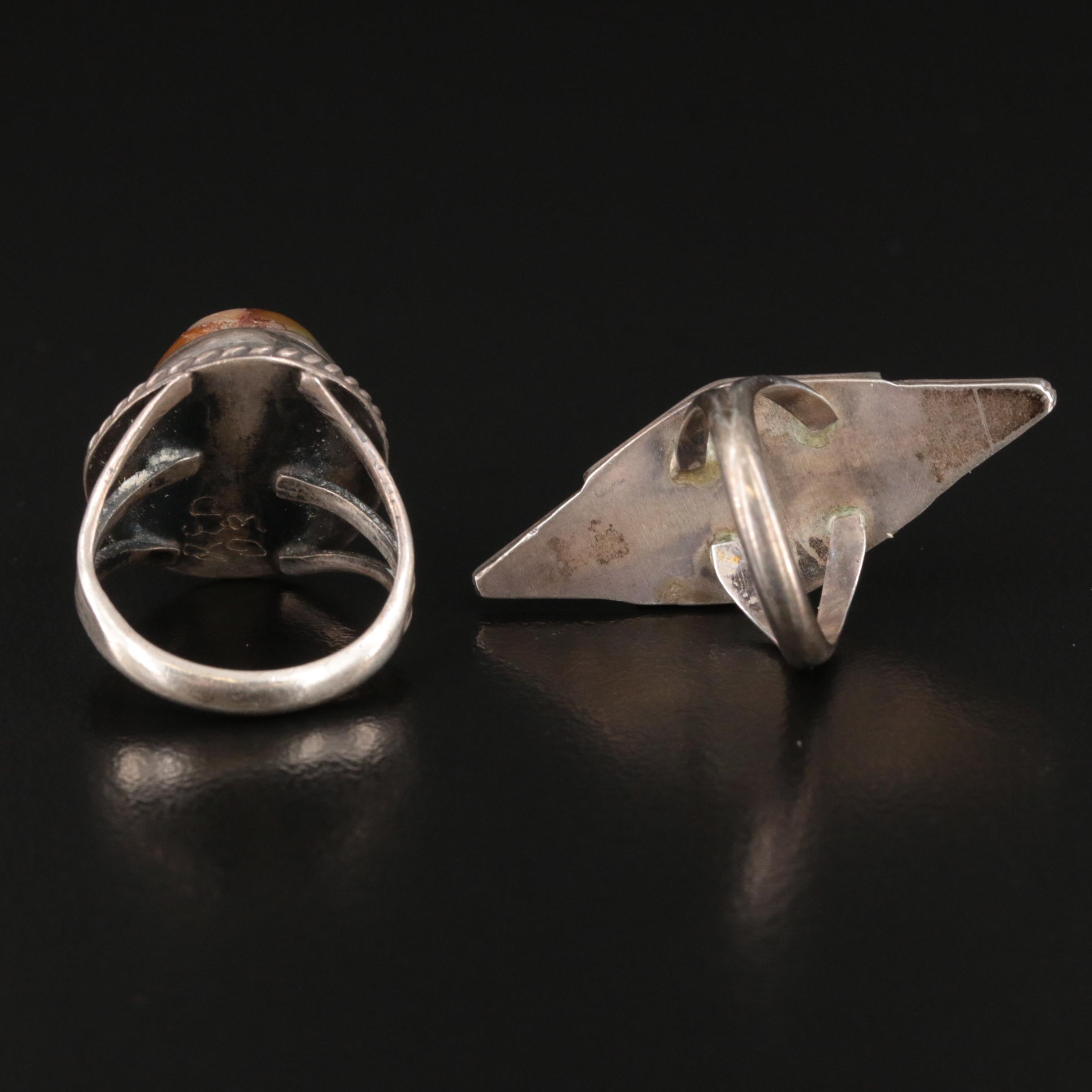 Turquoise, Shell and Mother-of-Pearl Included in Southwestern Ring Selection