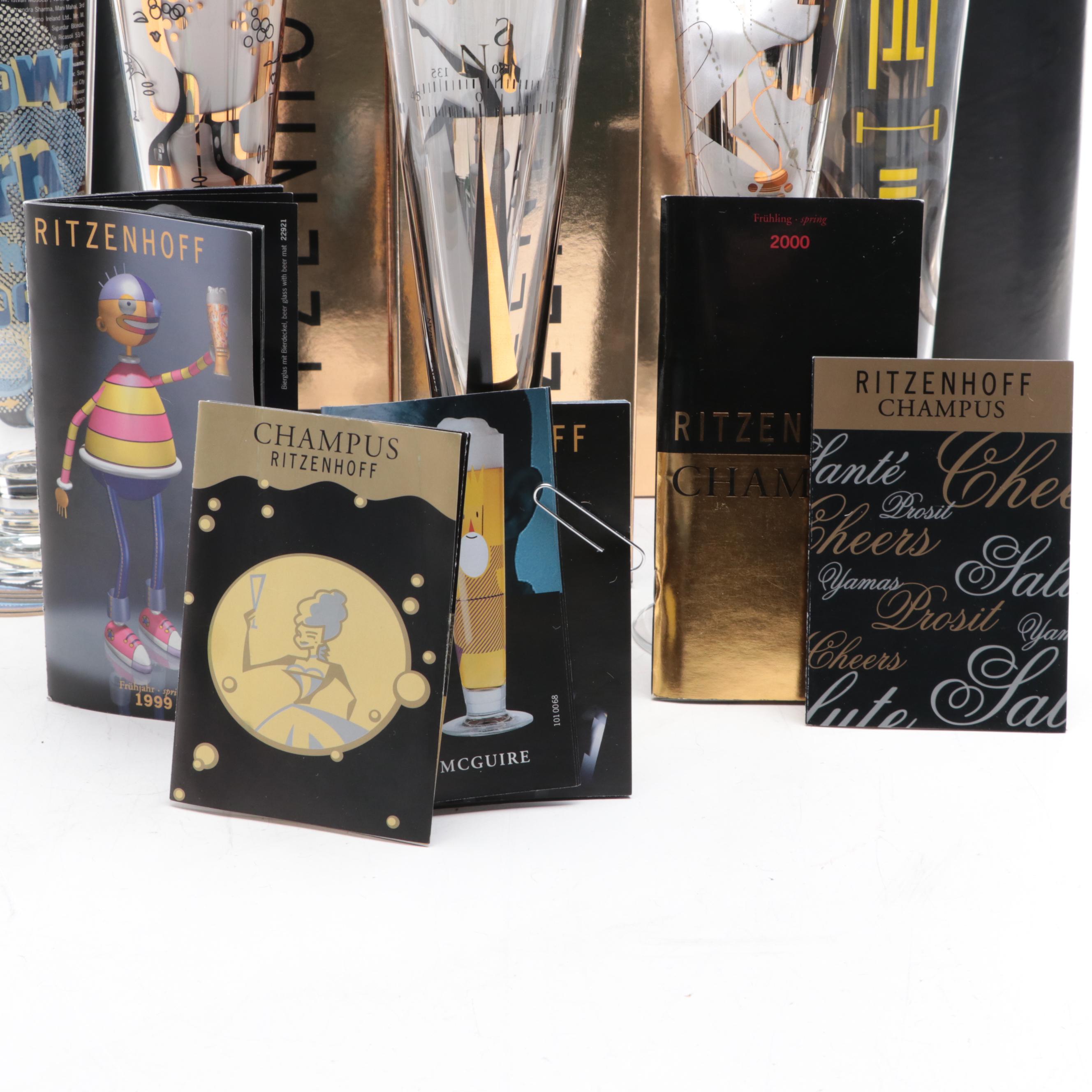 Ritzenhoff Champus Collection Champagne Flutes and Pilsner Glasses