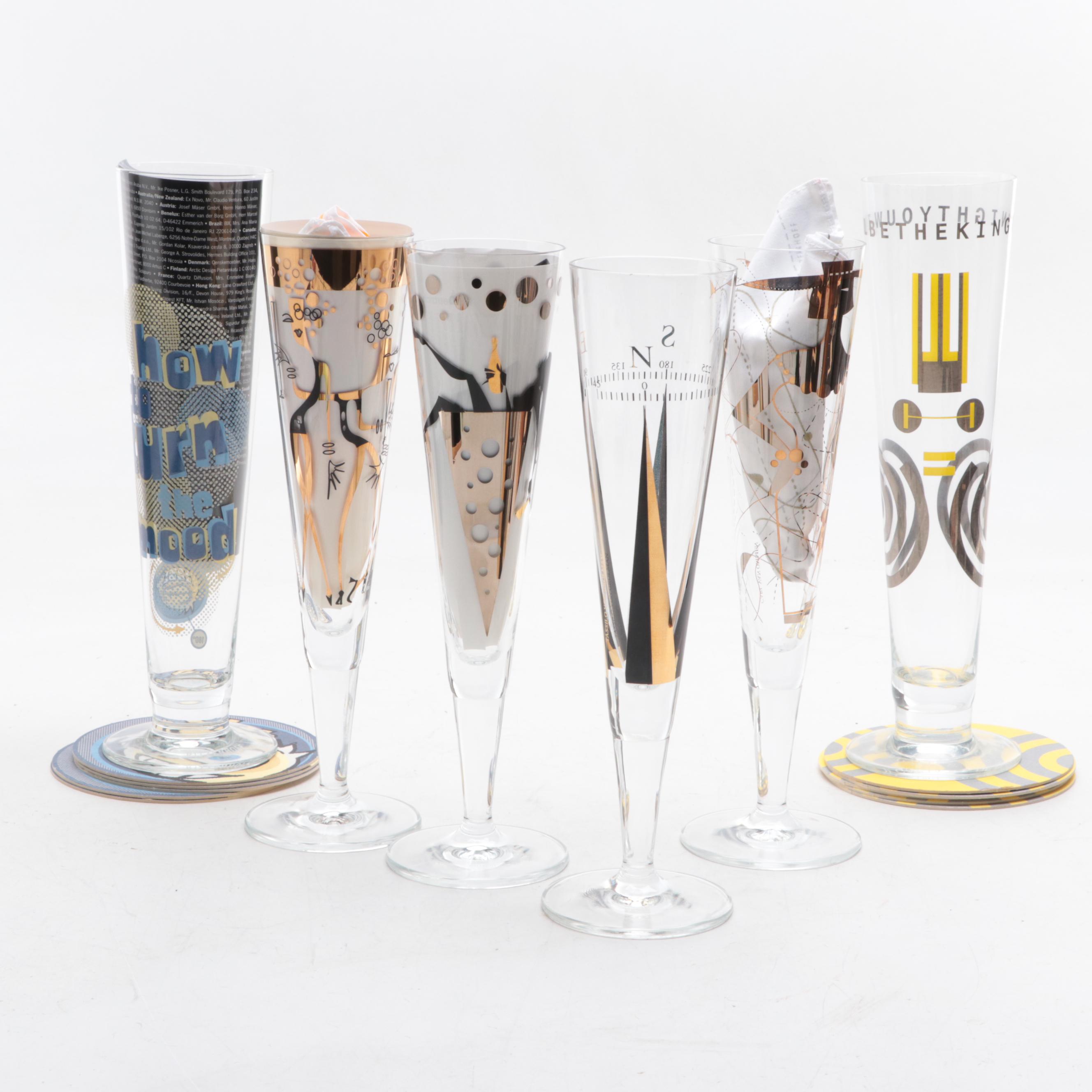 Ritzenhoff Champus Collection Champagne Flutes and Pilsner Glasses