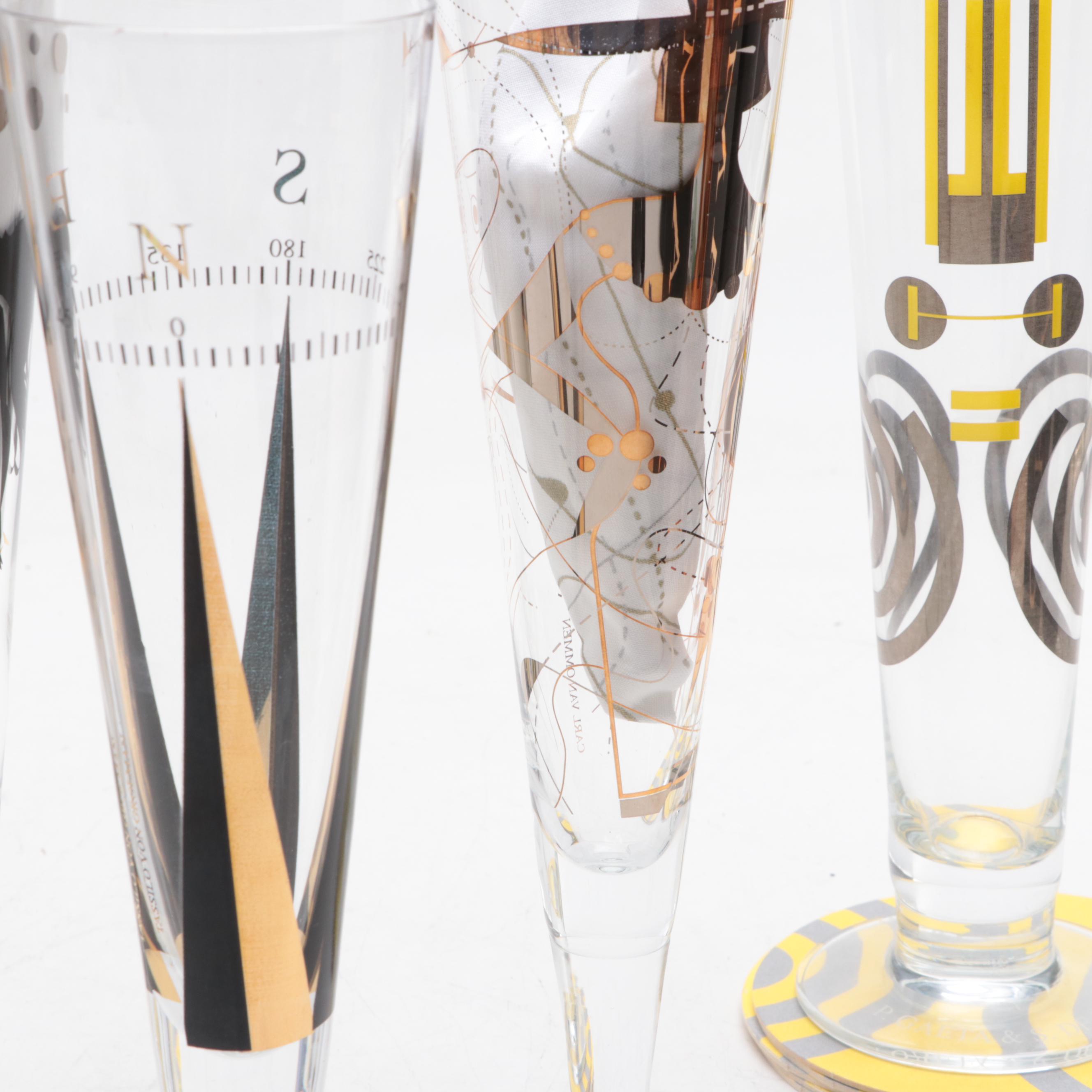 Ritzenhoff Champus Collection Champagne Flutes and Pilsner Glasses
