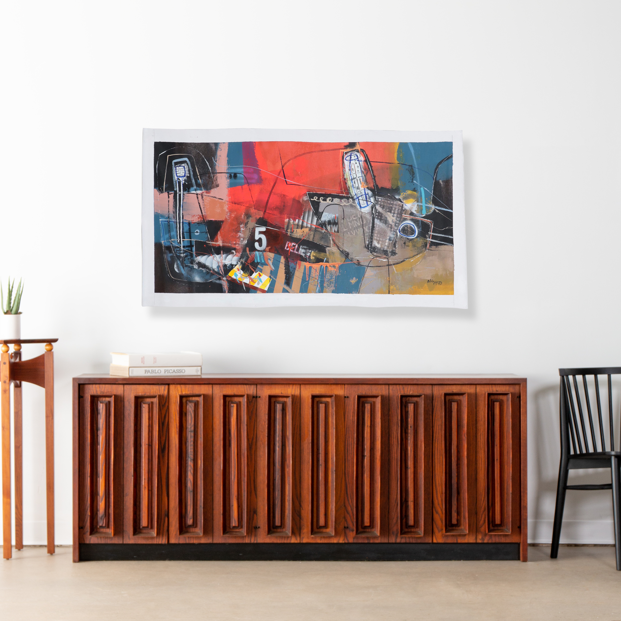 Michel Blázquez Large-Scale Mixed Media Painting "Eclipse," 2023