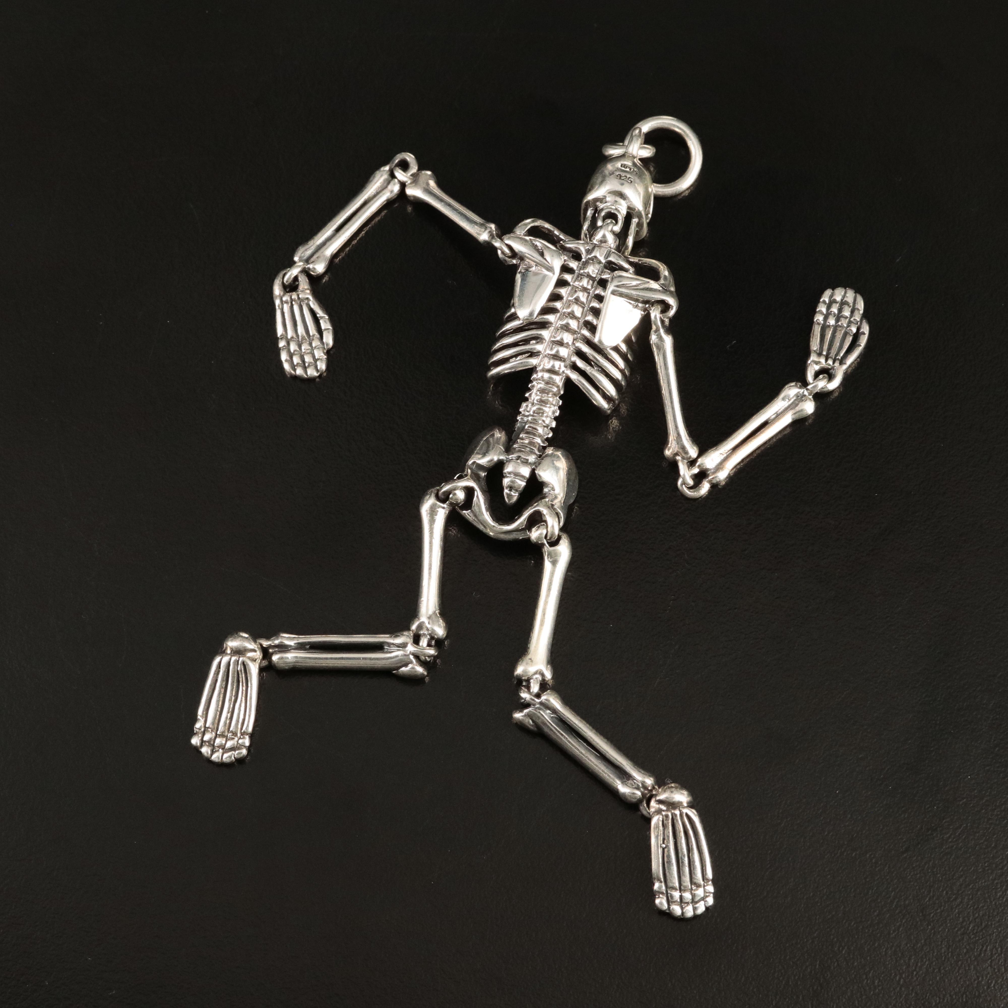 Sterling Articulating Skeleton Pendant