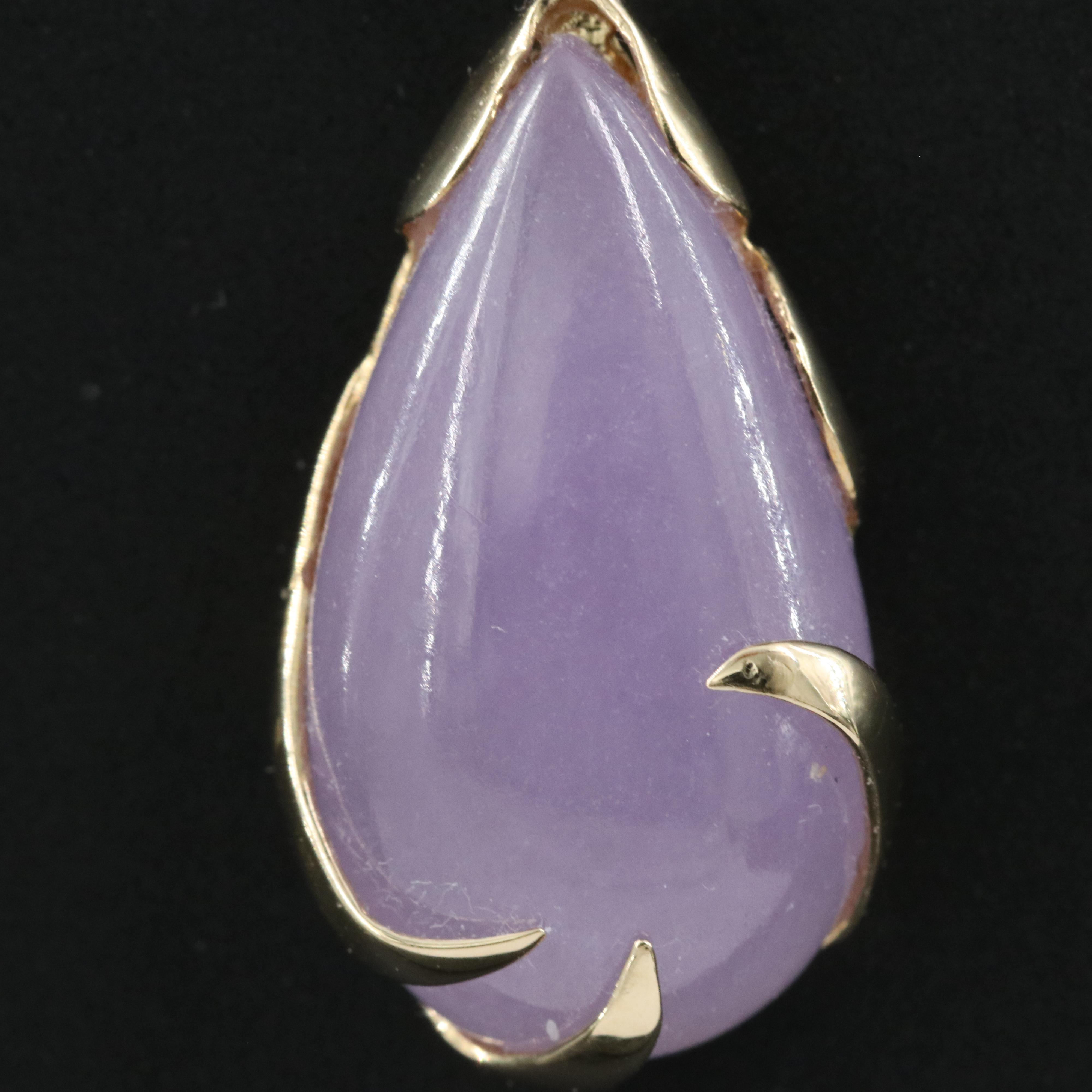 14K Jadeite Pendant Necklace