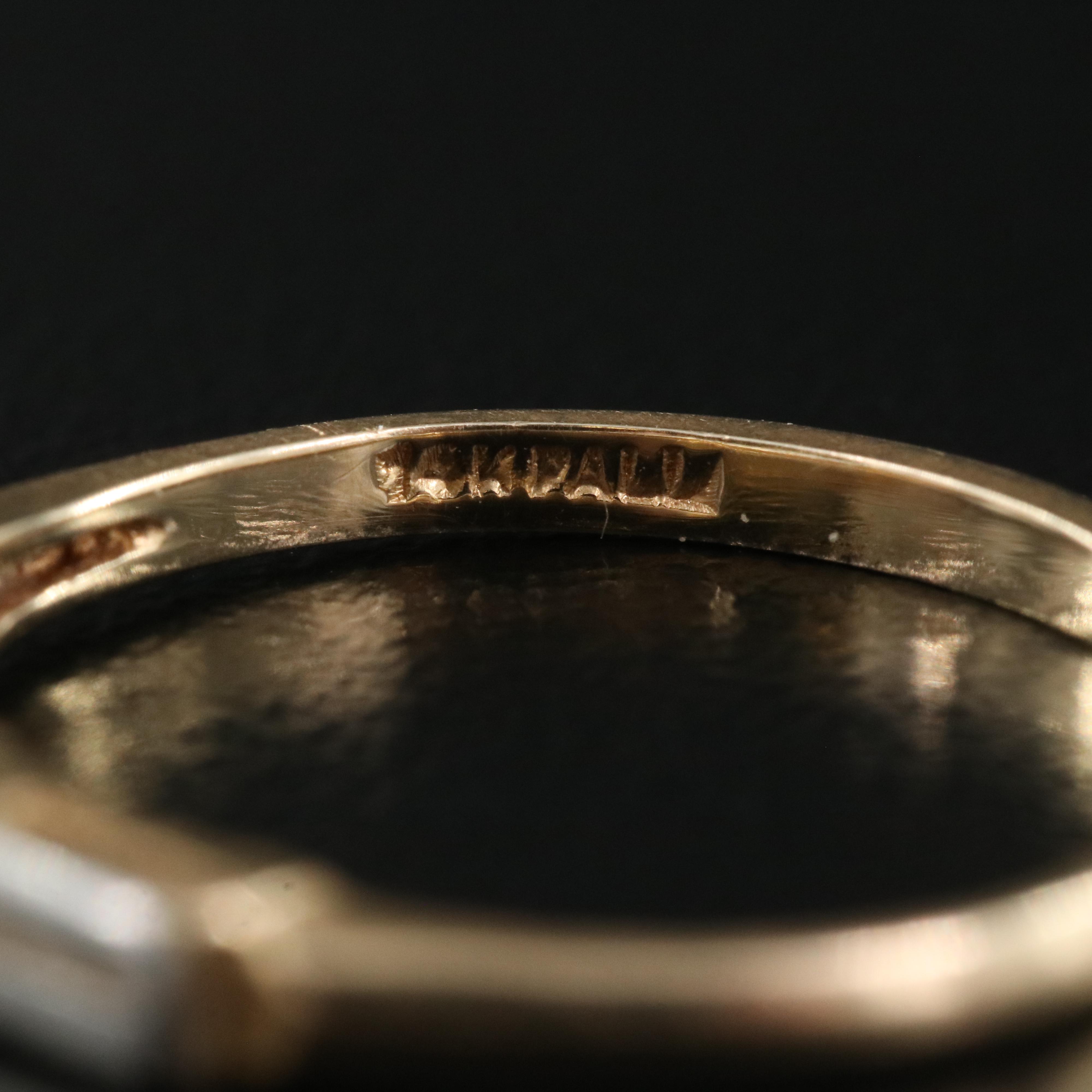 14K 0.08 CTW Diamond Ring with Palladium Accents