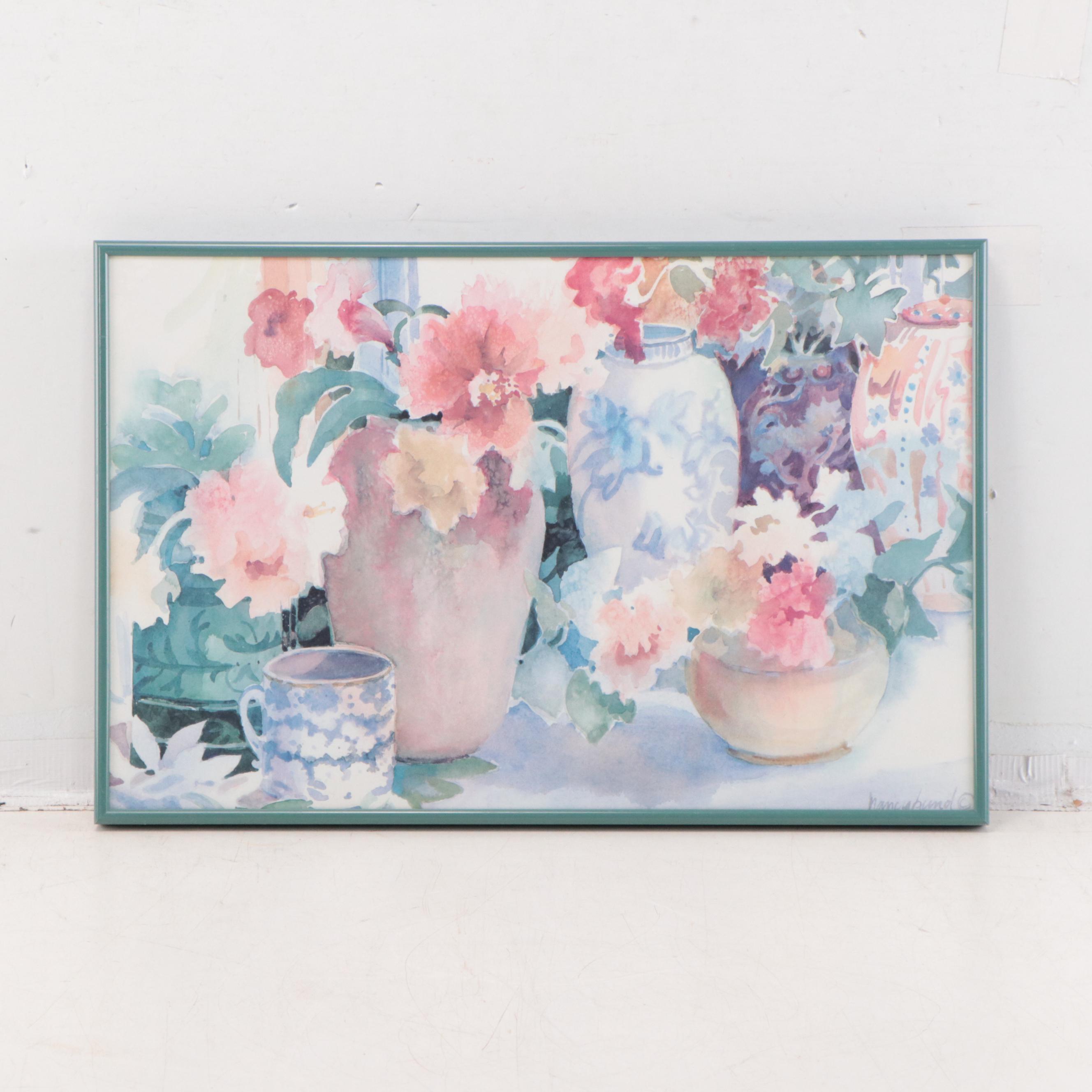 Floral Offset Lithographs After Henry Howells, Helen Paul, and Nancy Lund