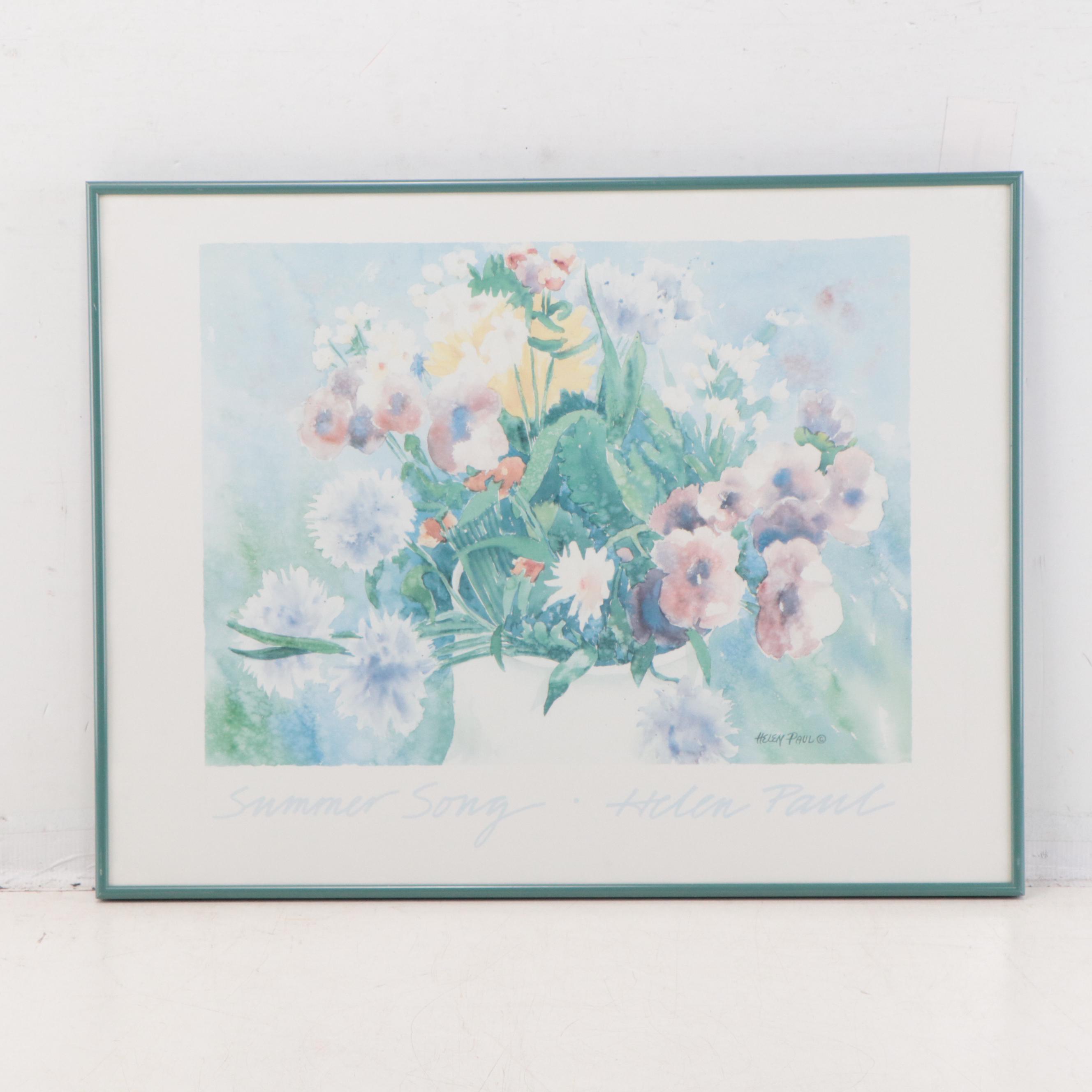 Floral Offset Lithographs After Henry Howells, Helen Paul, and Nancy Lund