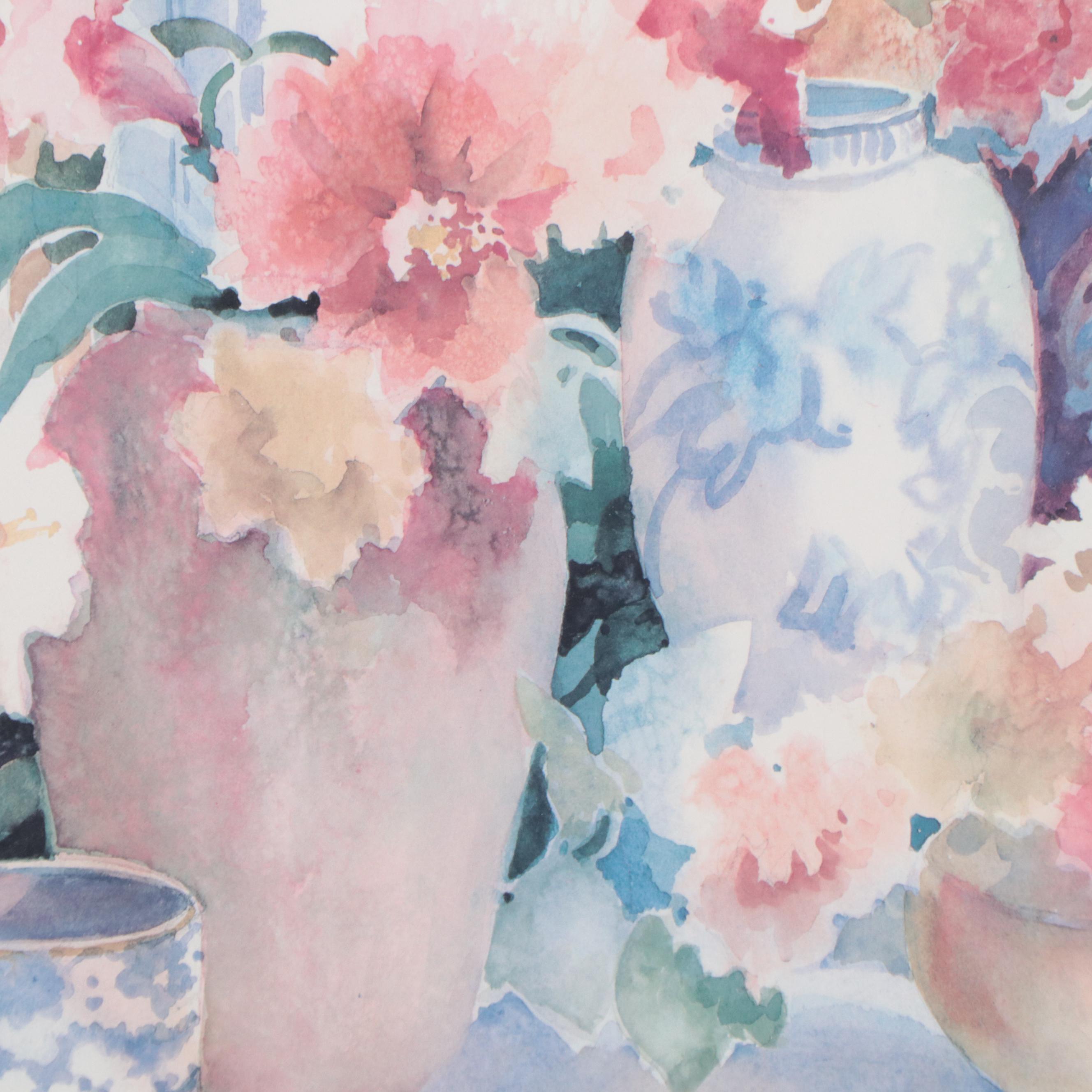 Floral Offset Lithographs After Henry Howells, Helen Paul, and Nancy Lund