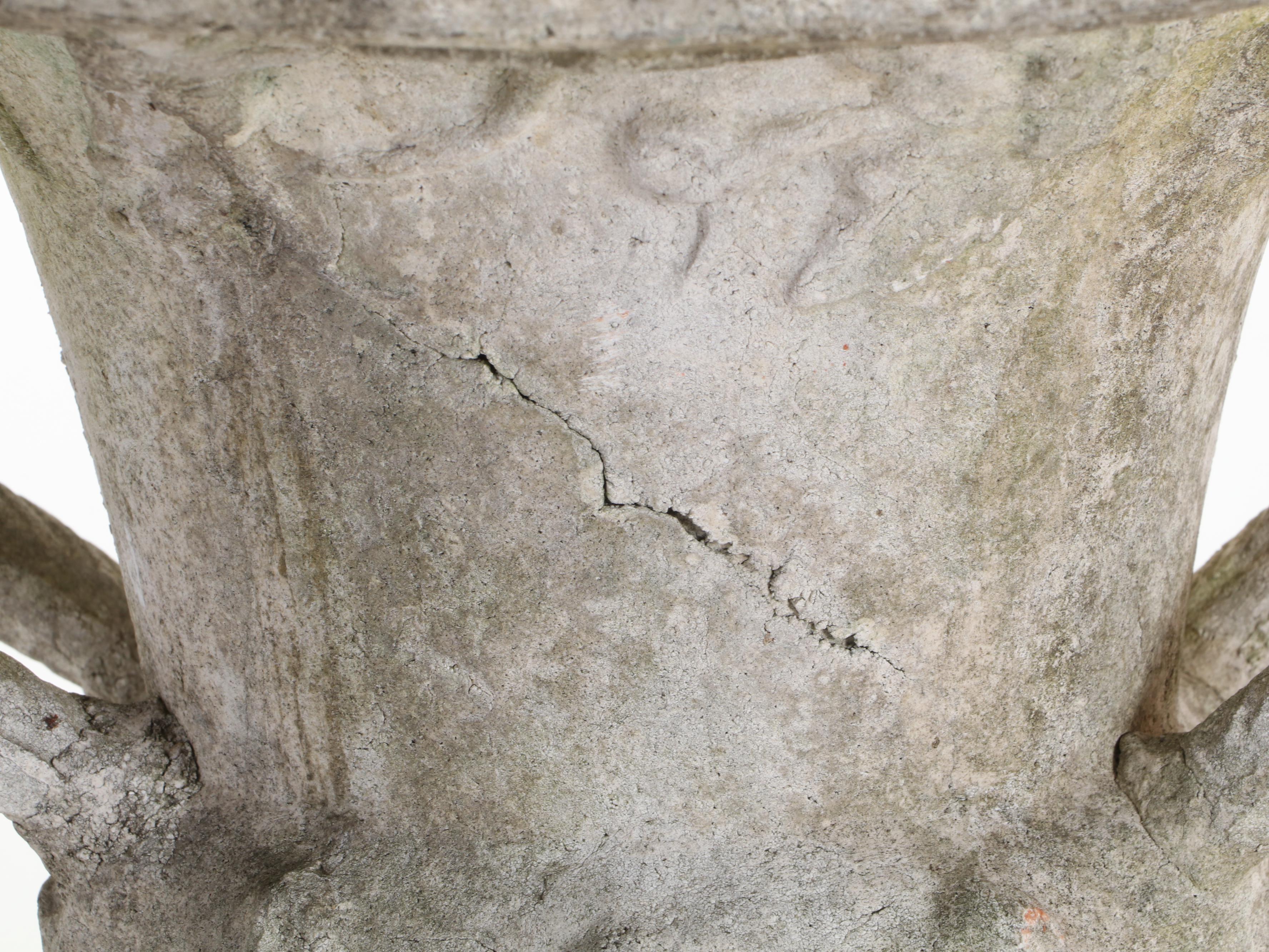 Ceramic and Fiberglass Faux Stone Garden Planters