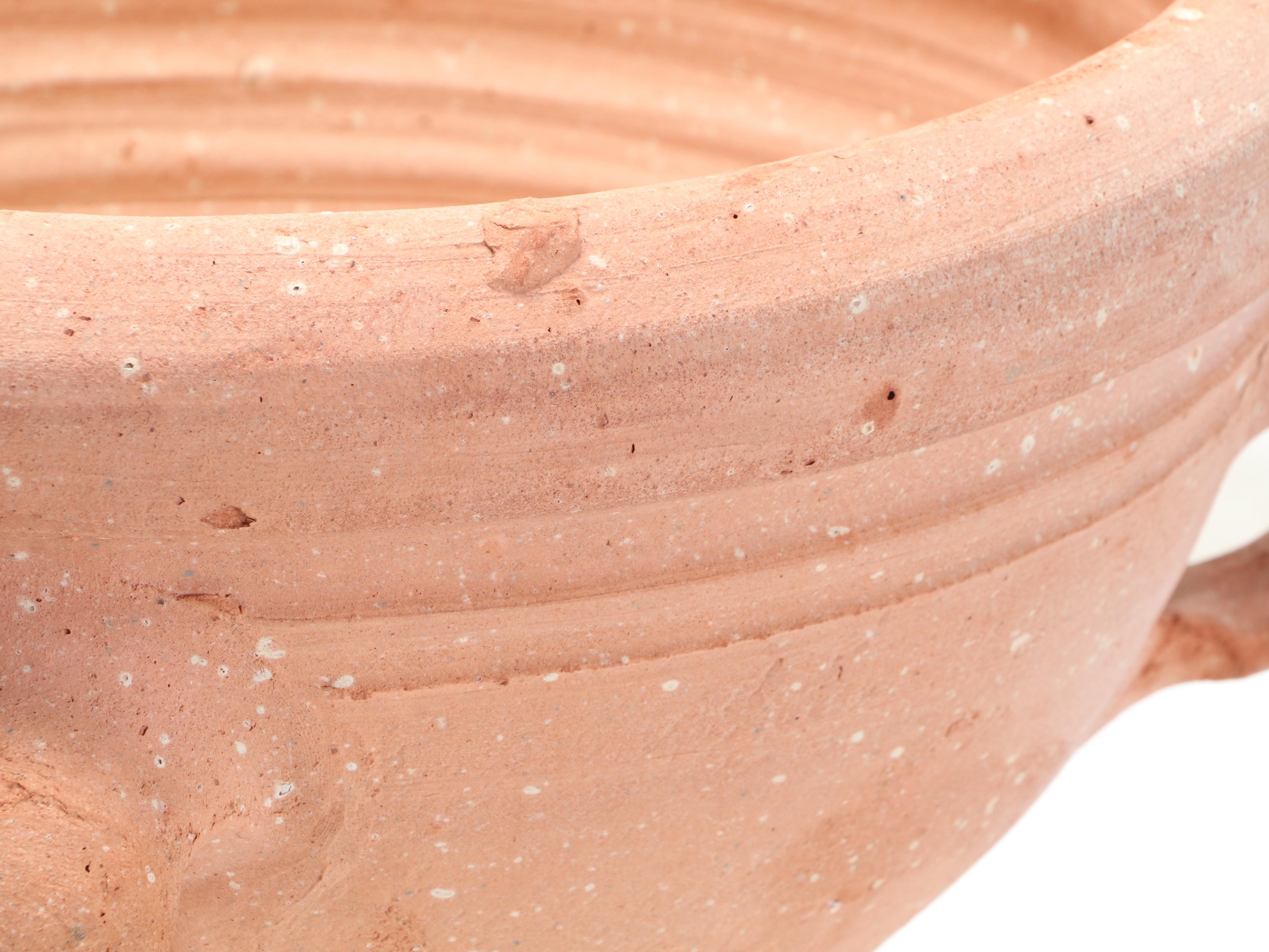 Ceramic and Fiberglass Faux Stone Garden Planters