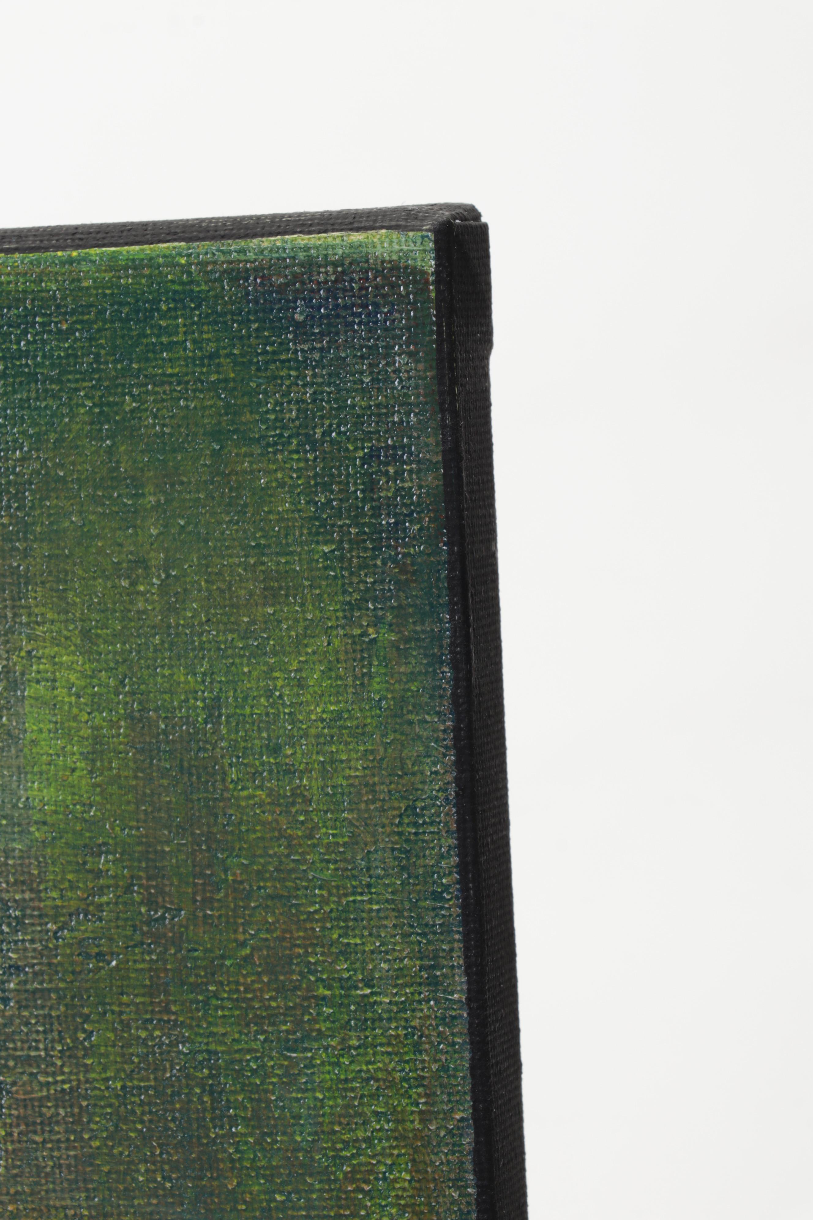 Farshad Lanjani Abstract Coastal Cityscape Acrylic Painting, 21st Century