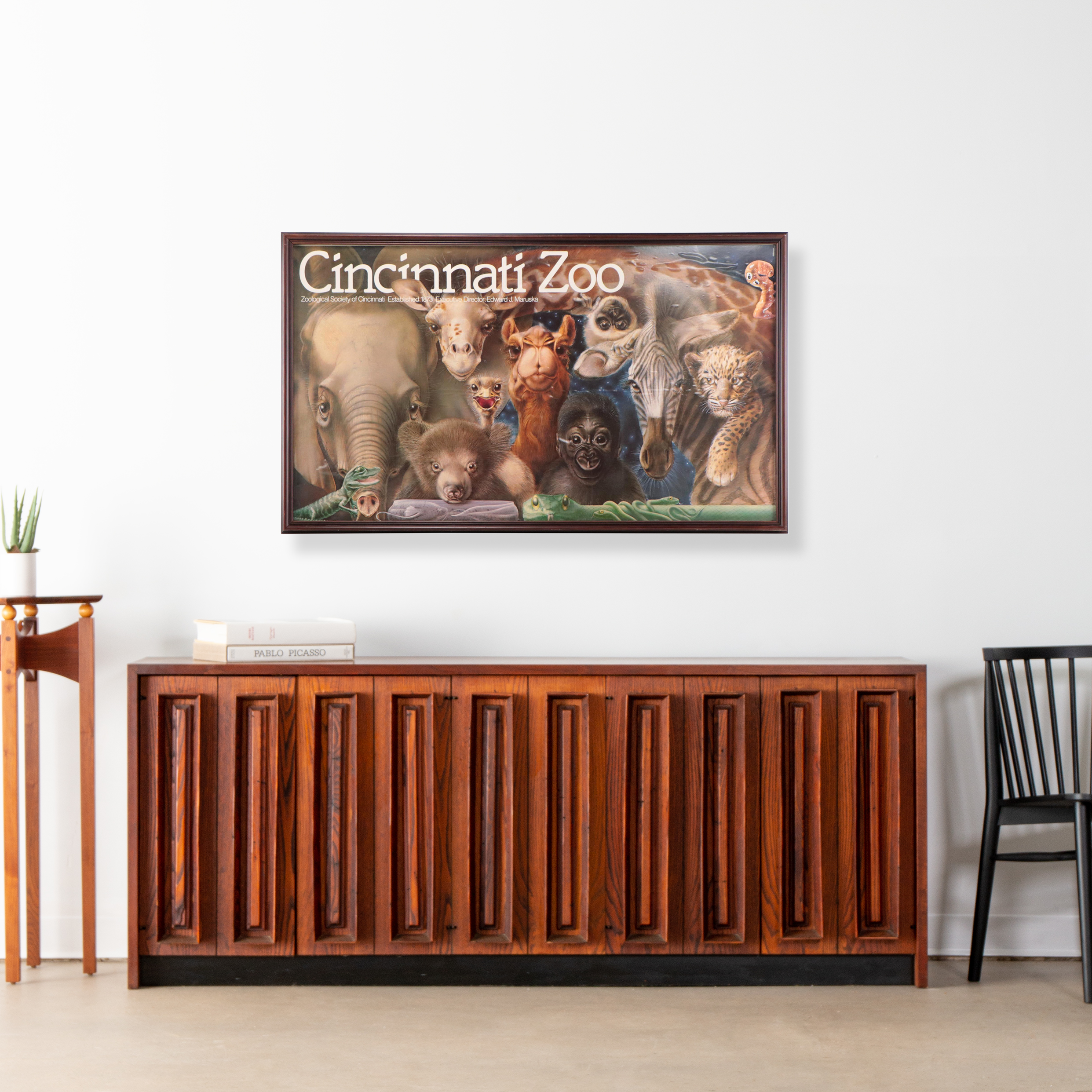 Cincinnati Zoo Offset Lithograph Poster After Lou Specker "New Ones," 1983