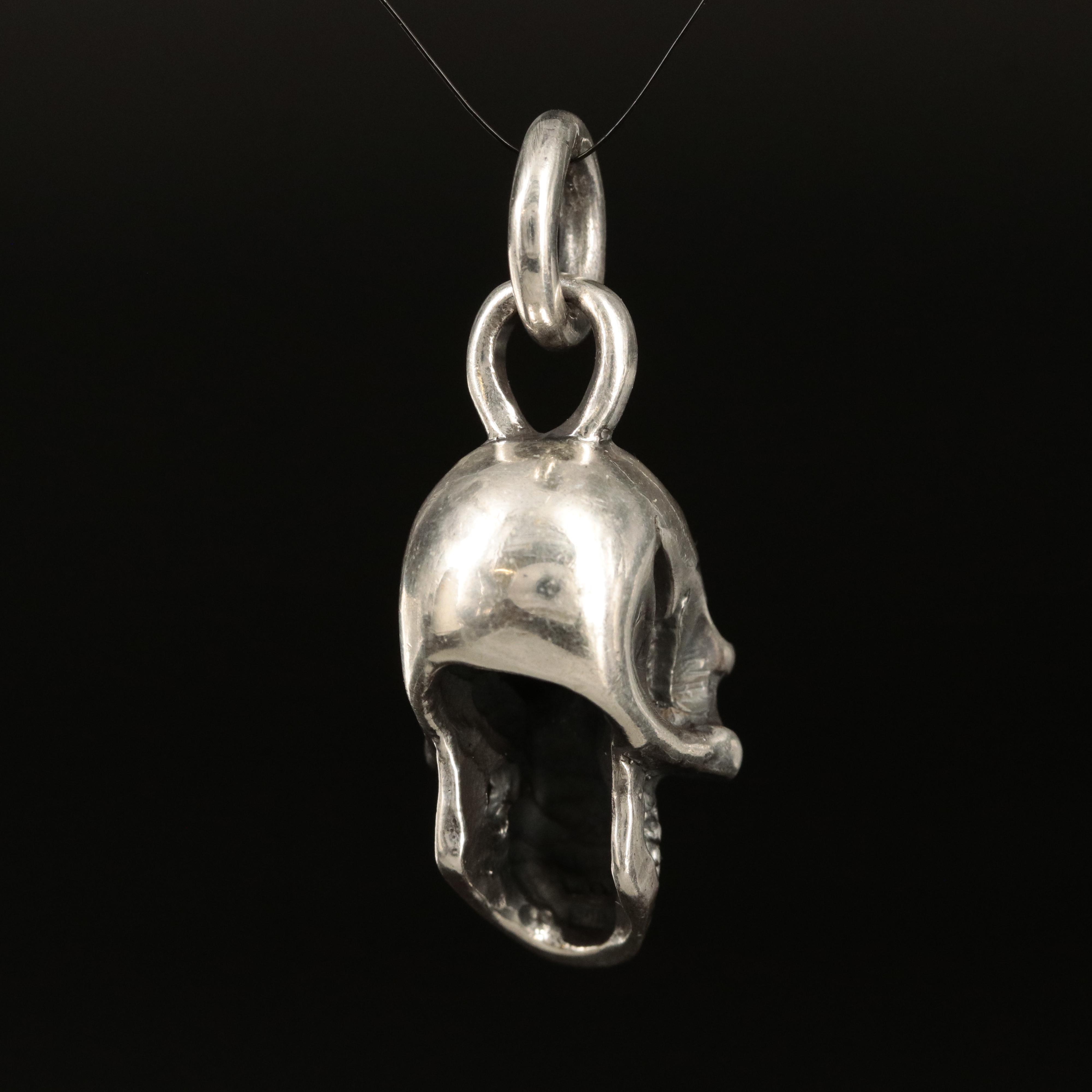 Sterling Skull Pendant