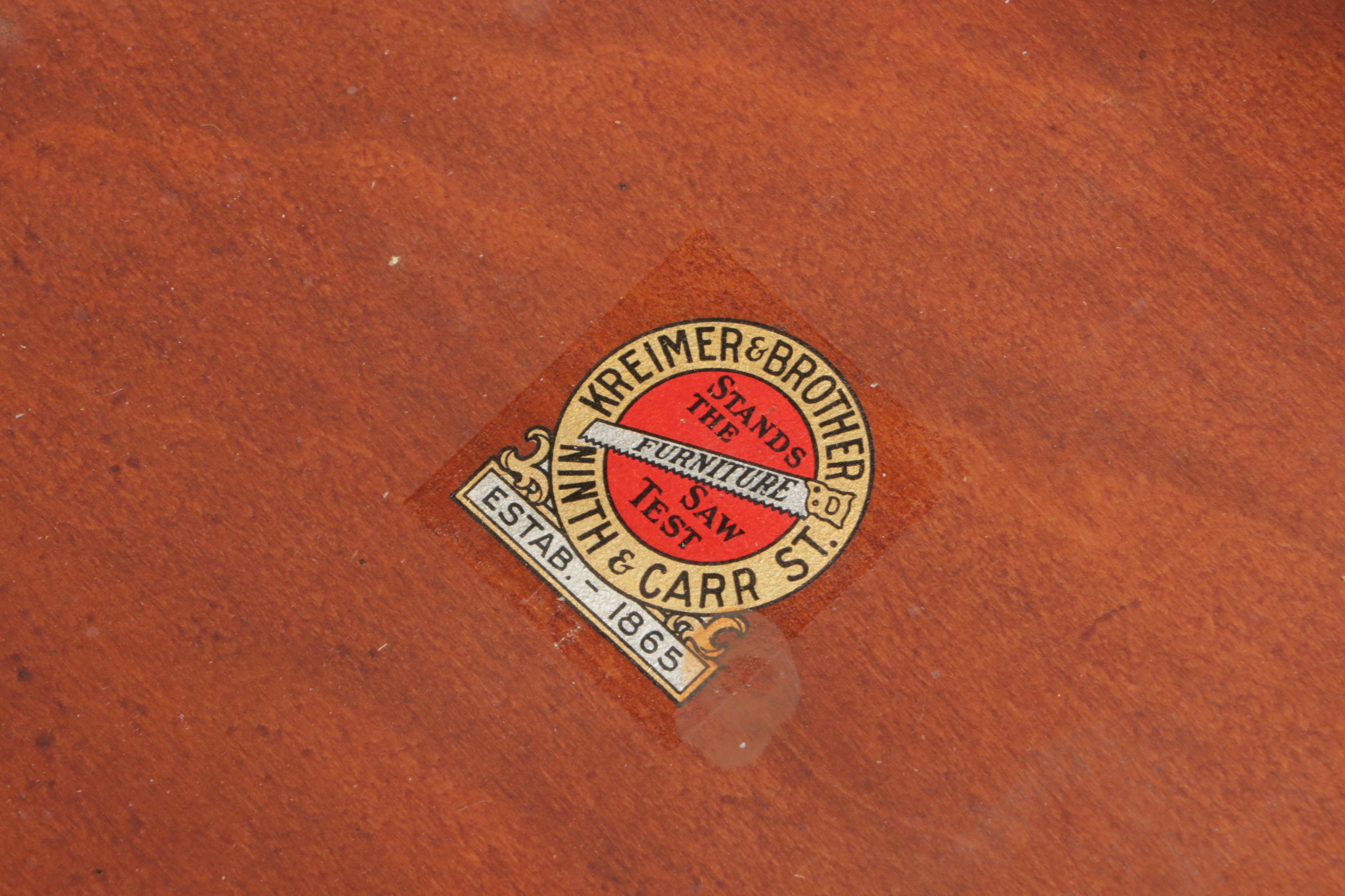 Kreimer & Brother Empire Revival Mahogany Six-Drawer Chest, Early 20th Century