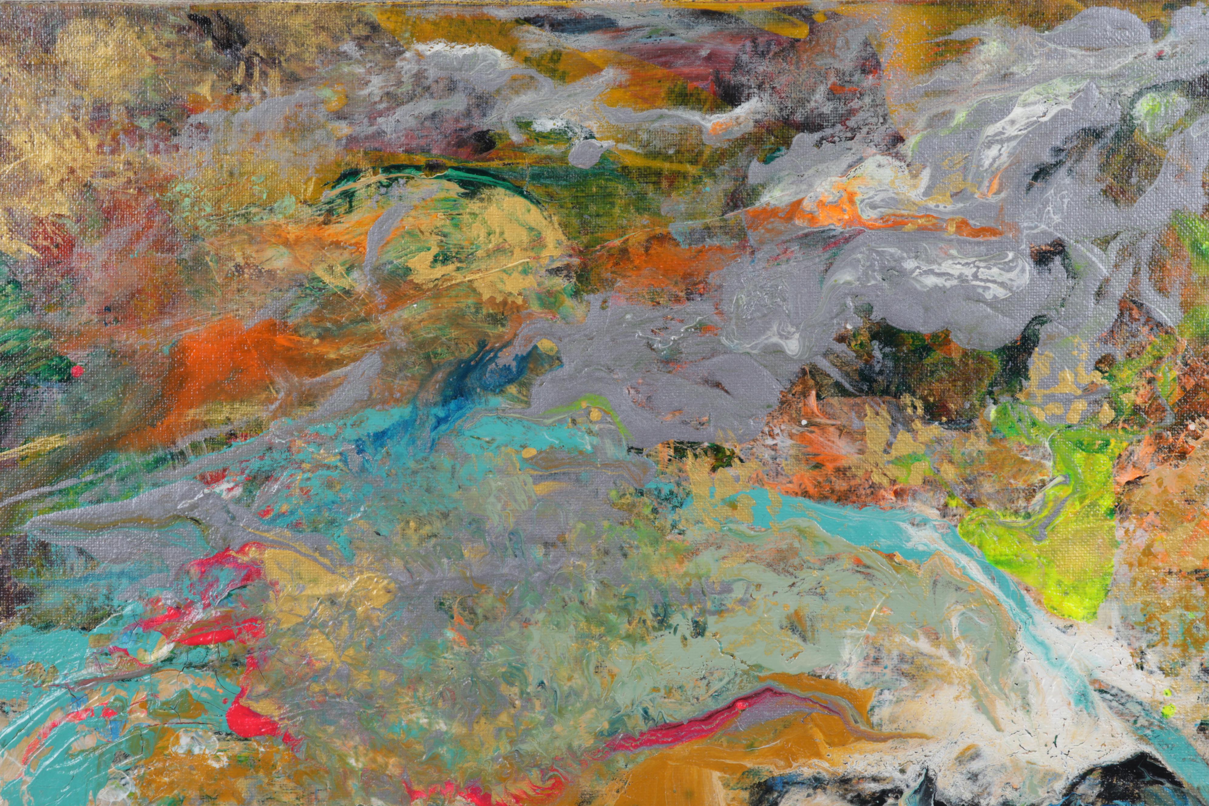 Farshad Lanjani Abstract Acrylic Painting, 21st Century