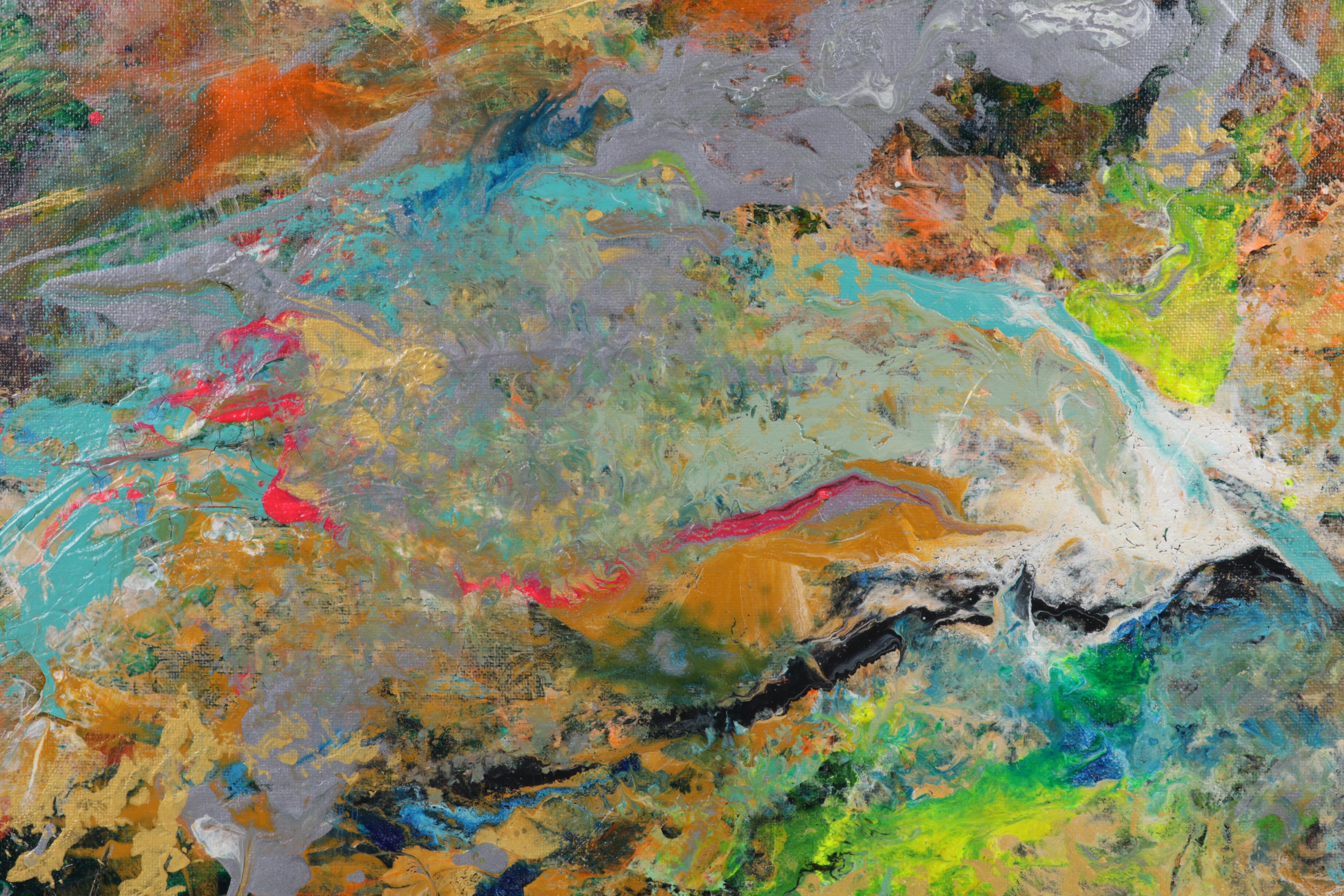 Farshad Lanjani Abstract Acrylic Painting, 21st Century