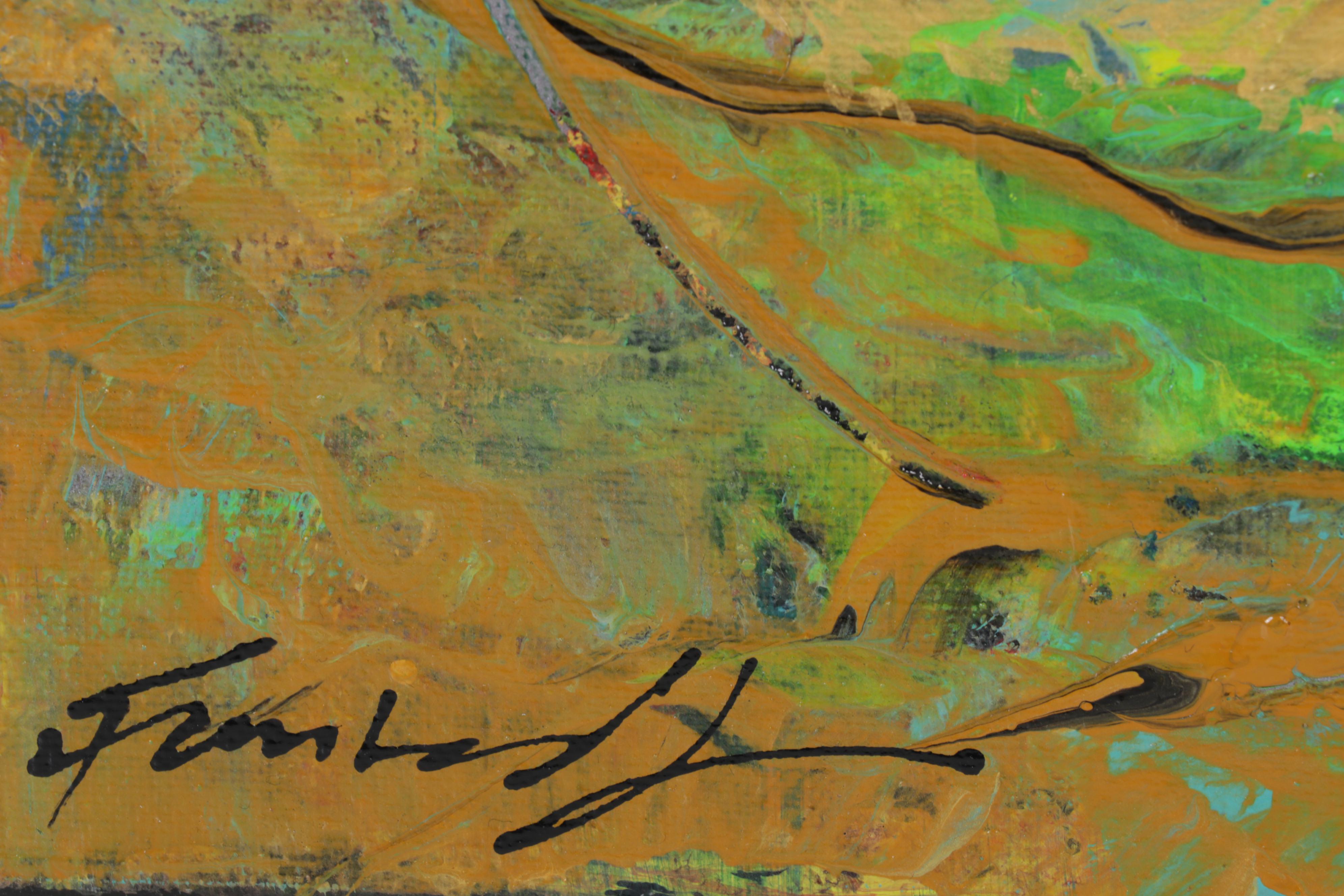 Farshad Lanjani Abstract Acrylic Painting, 21st Century