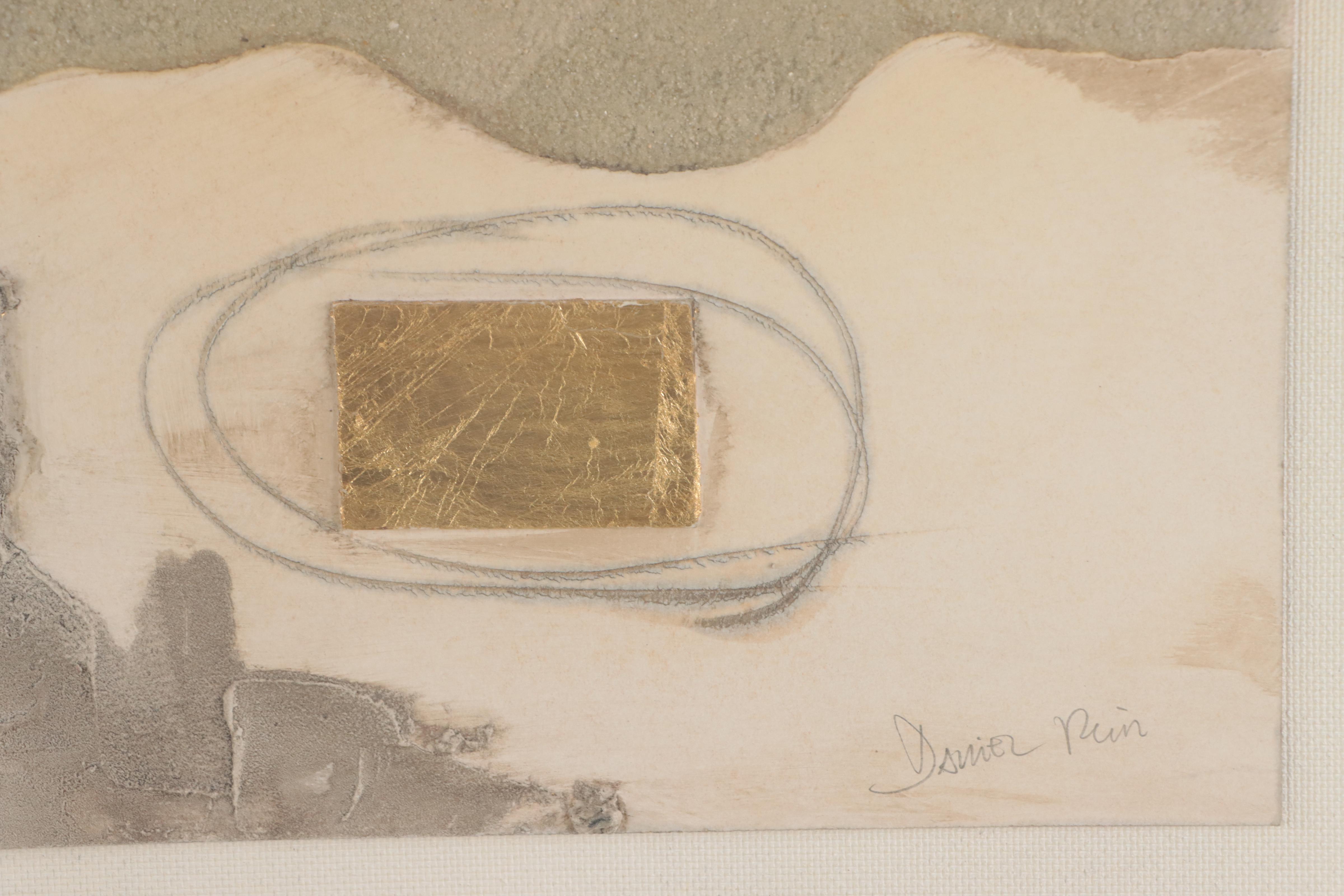 Daniel Ruiz Abstract Non-Objective Mixed Media Painting, Late 20th Century