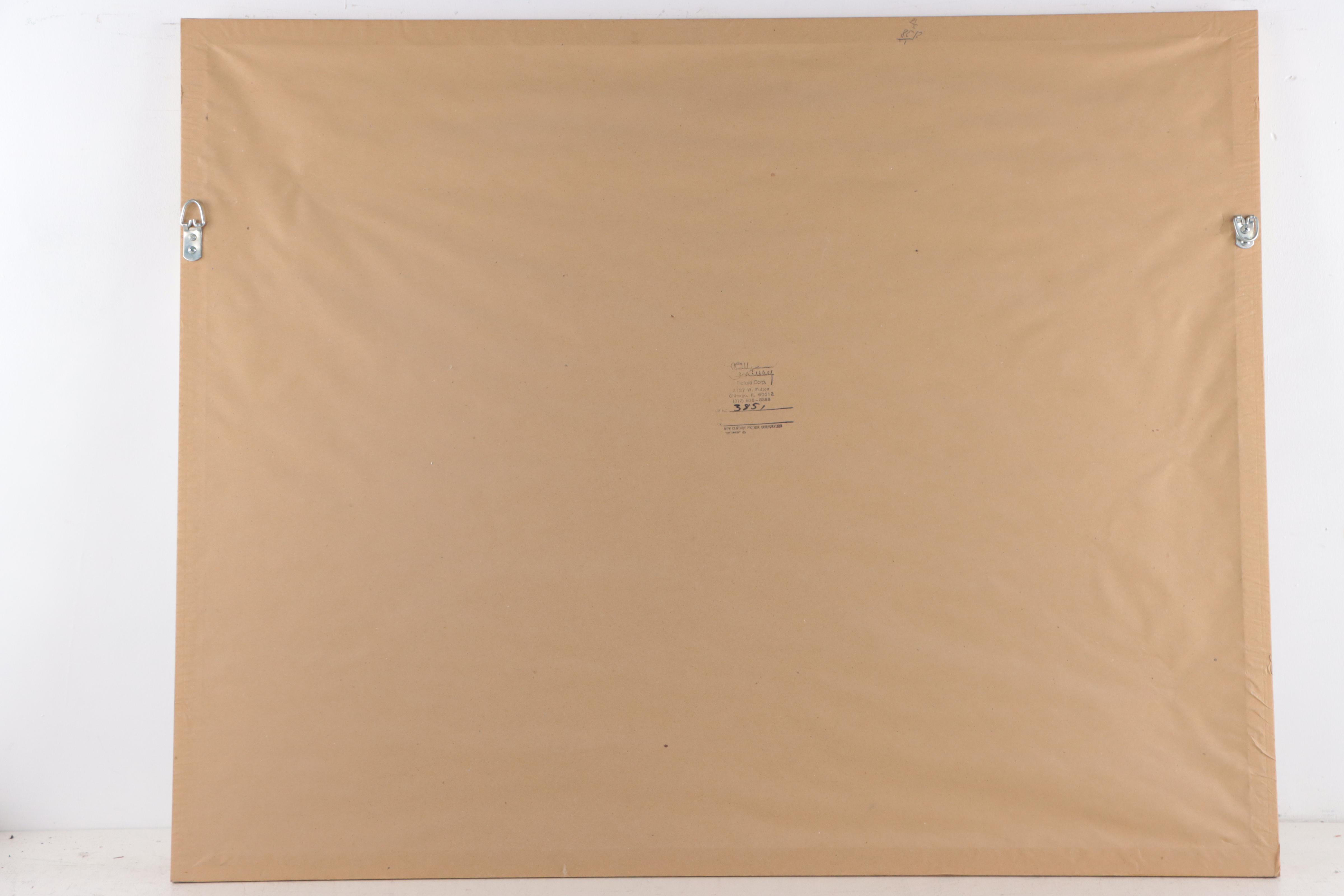 Daniel Ruiz Abstract Non-Objective Mixed Media Painting, Late 20th Century