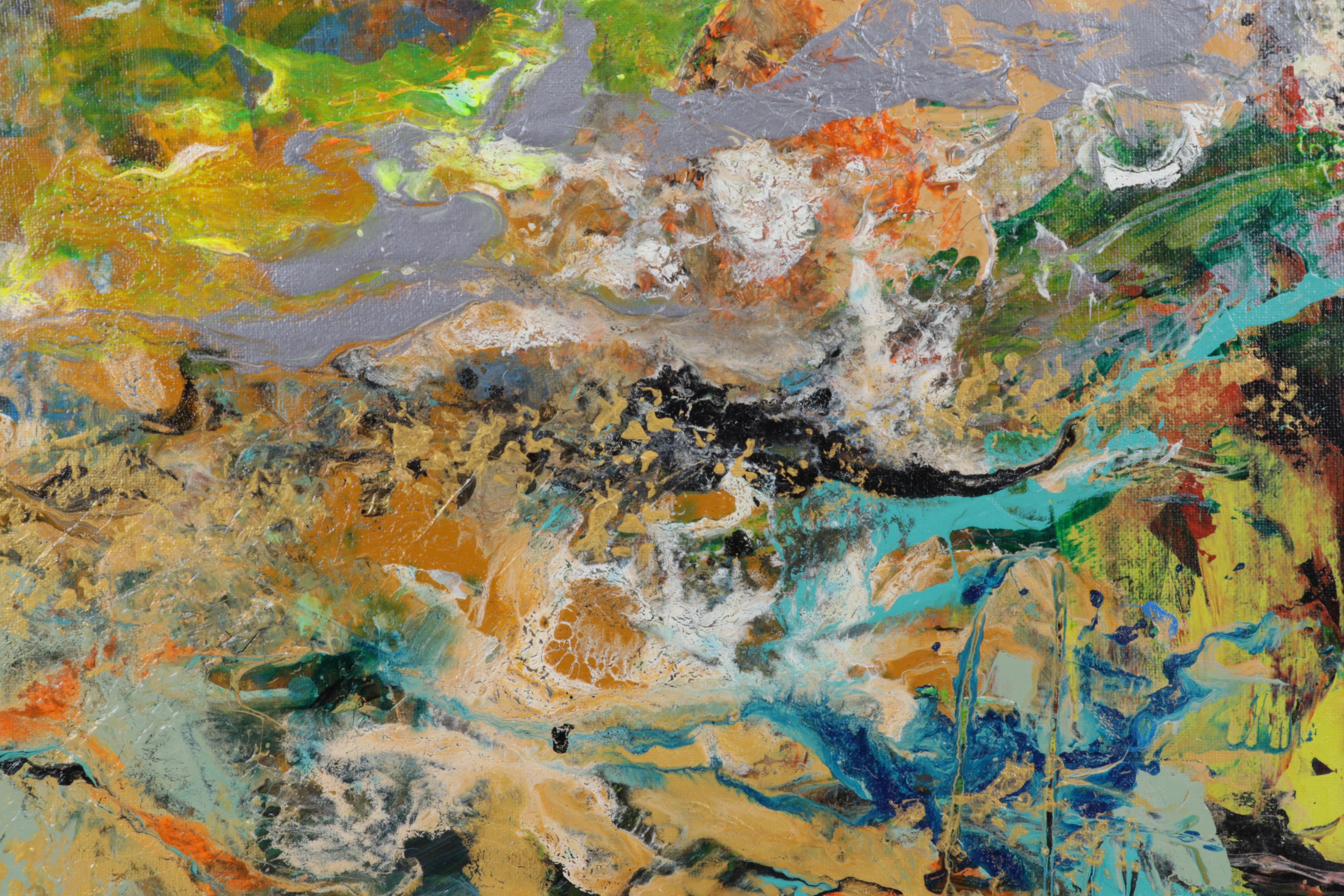 Farshad Lanjani Abstract Acrylic Painting, 21st Century