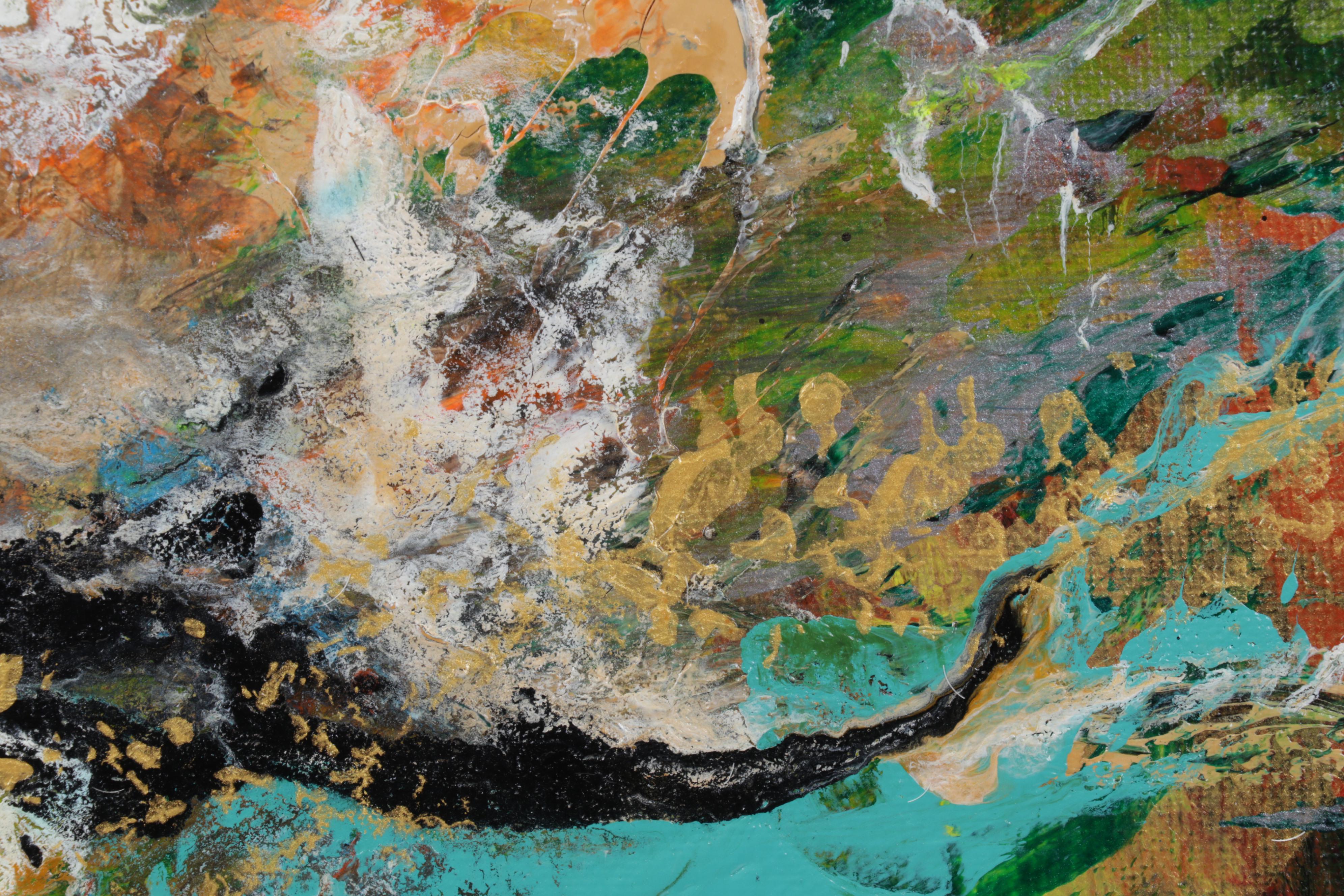 Farshad Lanjani Abstract Acrylic Painting, 21st Century