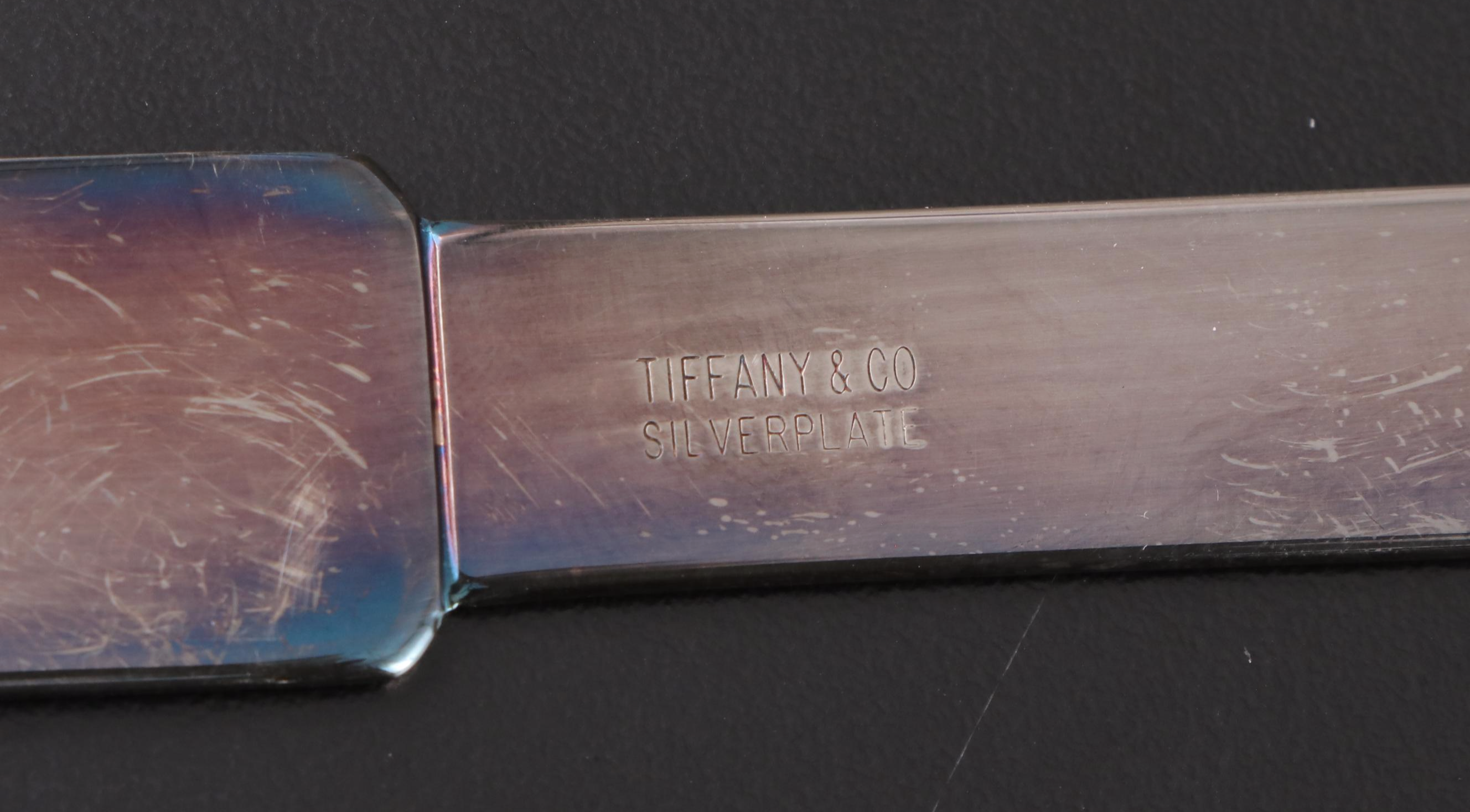 Tiffany & Co. and Other Silver Plate Letter Openers with Cross Pen and Pencil